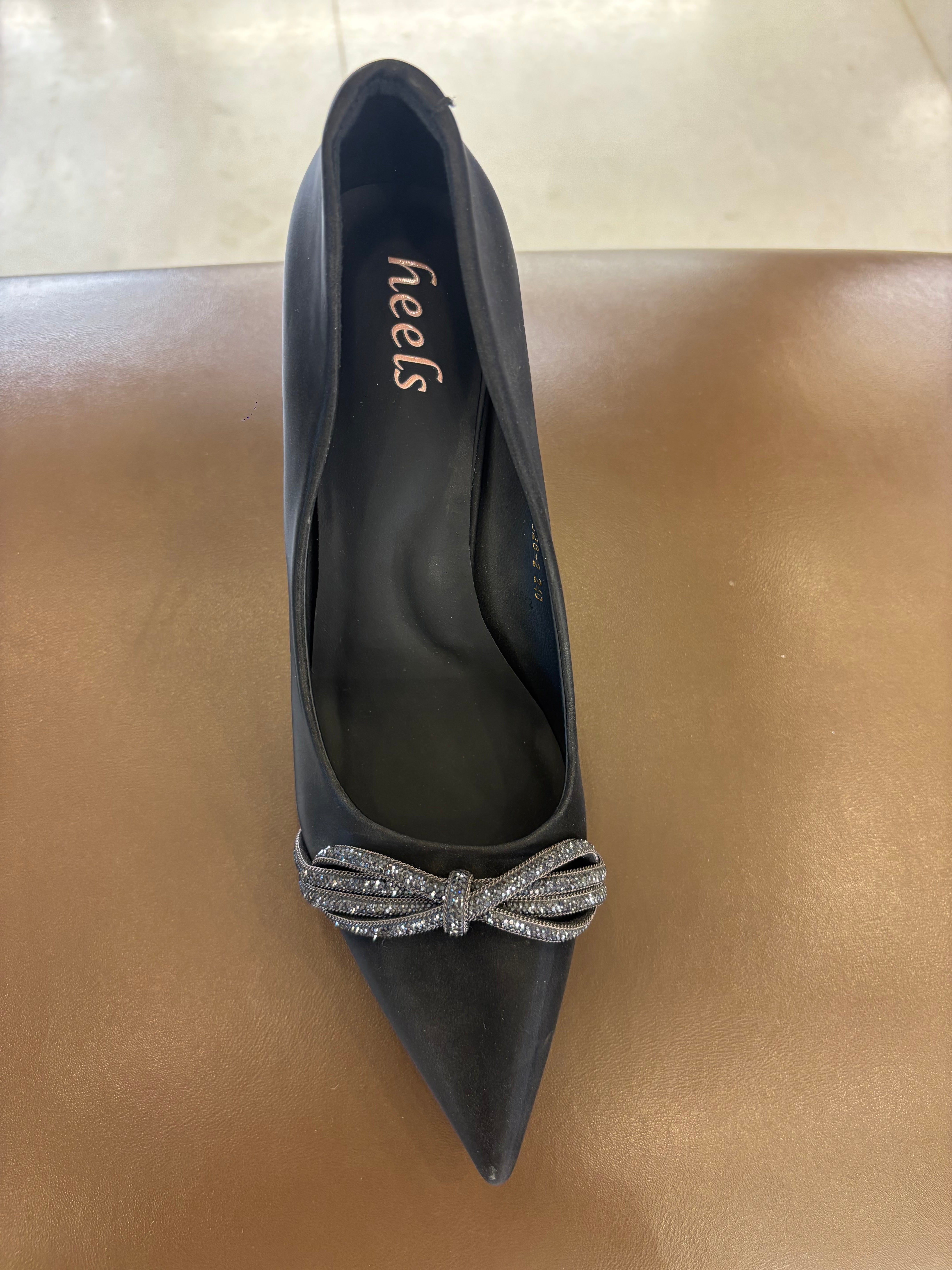 Iris Premium Pointed Bling Pencil Heel Stilettos