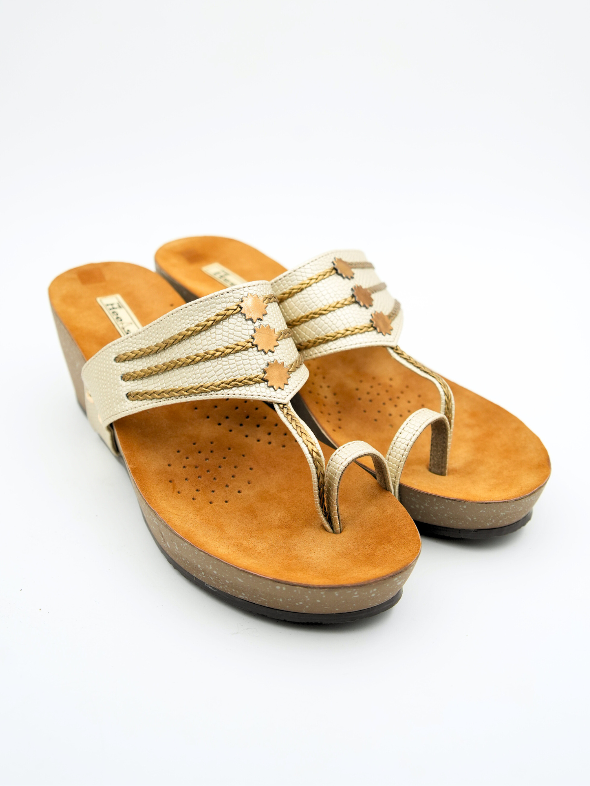 Zehra Wedge Heel Kohlapuris - The Heels India