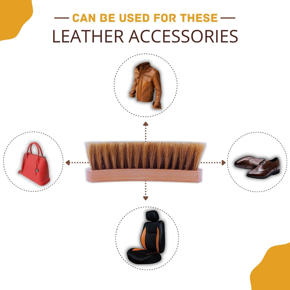 Helios 6.5 Inch 100% Horse Hair Shoe Brush - Big - The Heels India