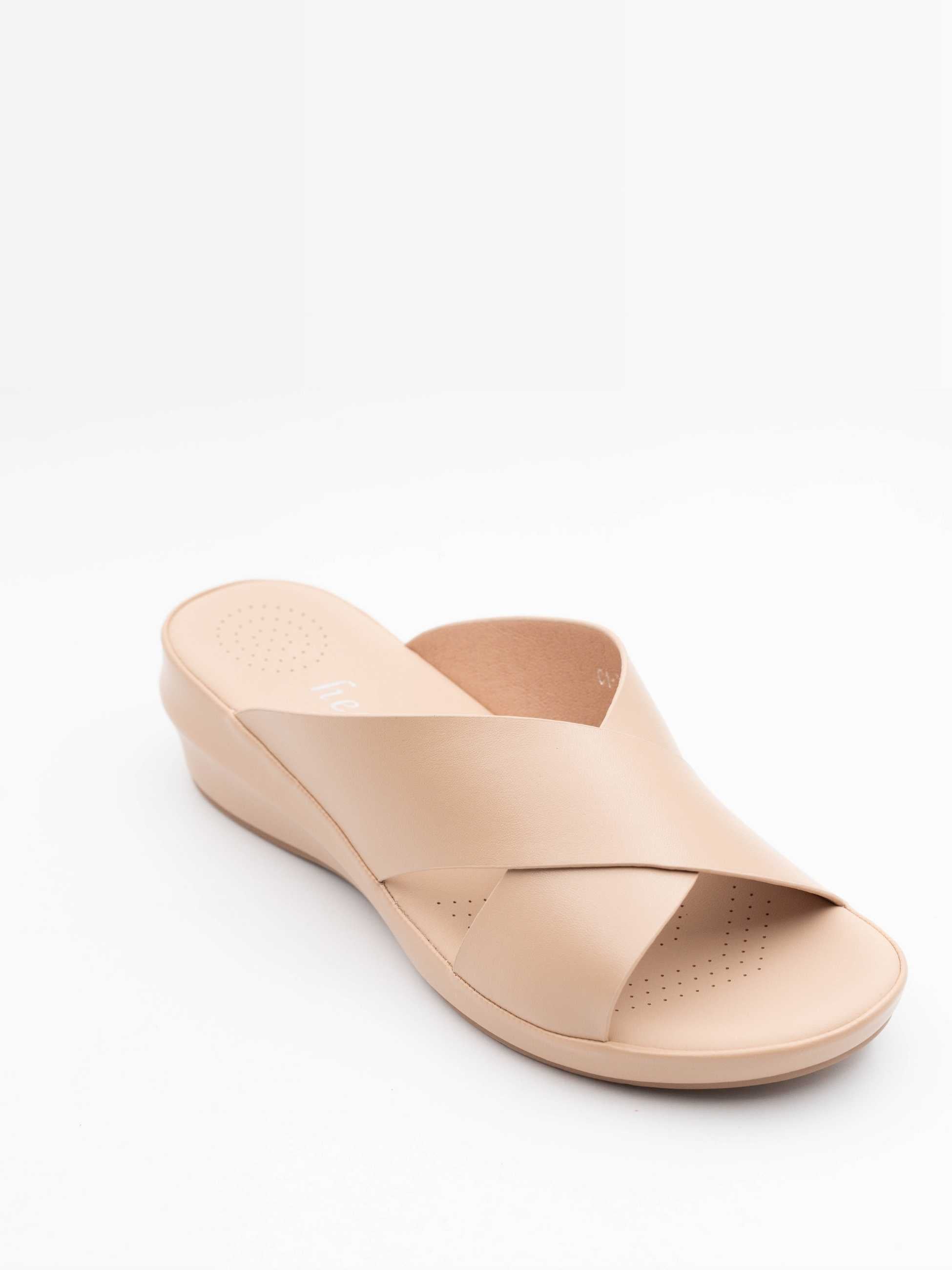 Bliss Cross Wedge Slippers