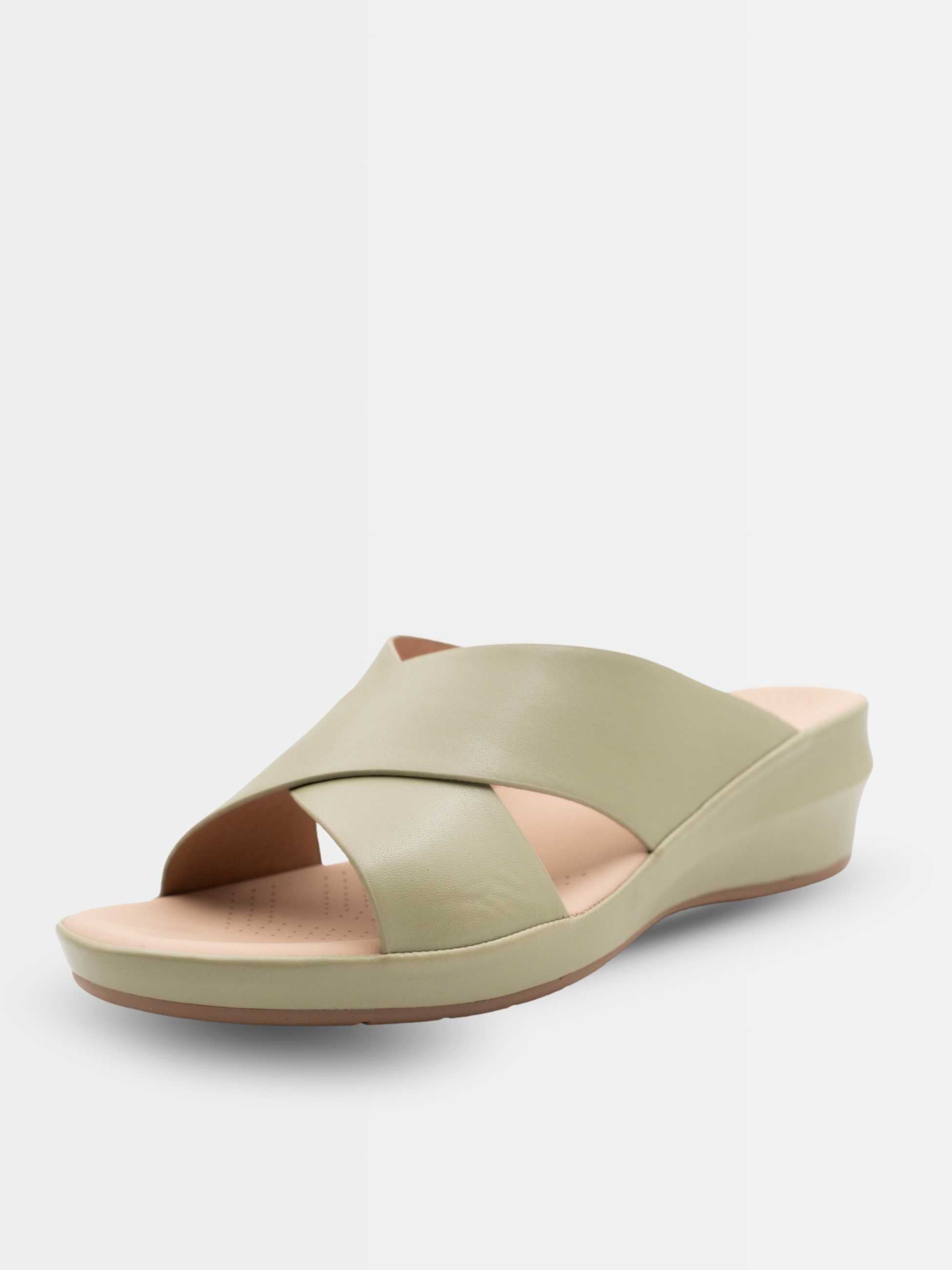 Bliss Cross Wedge Slippers