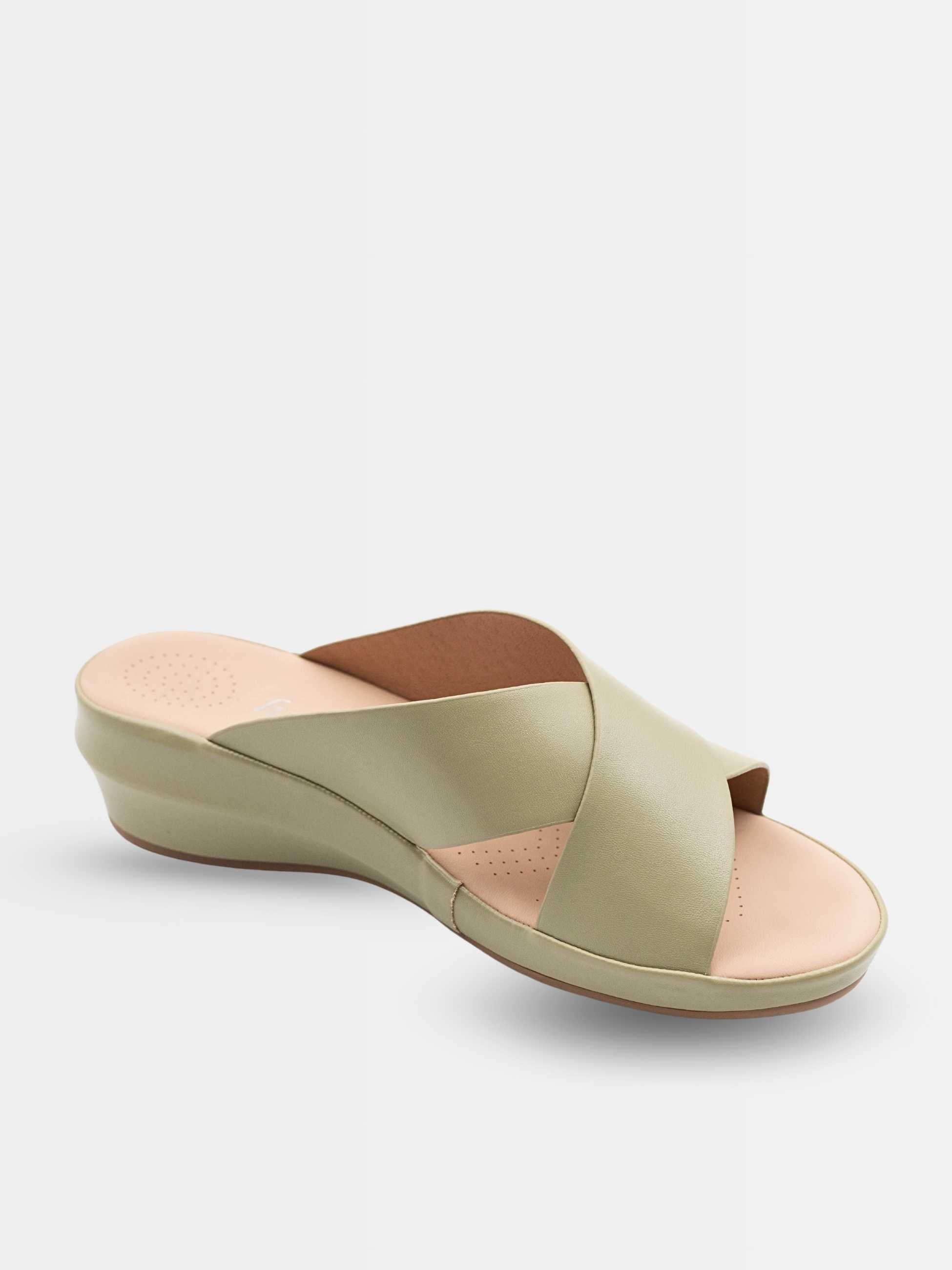 Bliss Cross Wedge Slippers