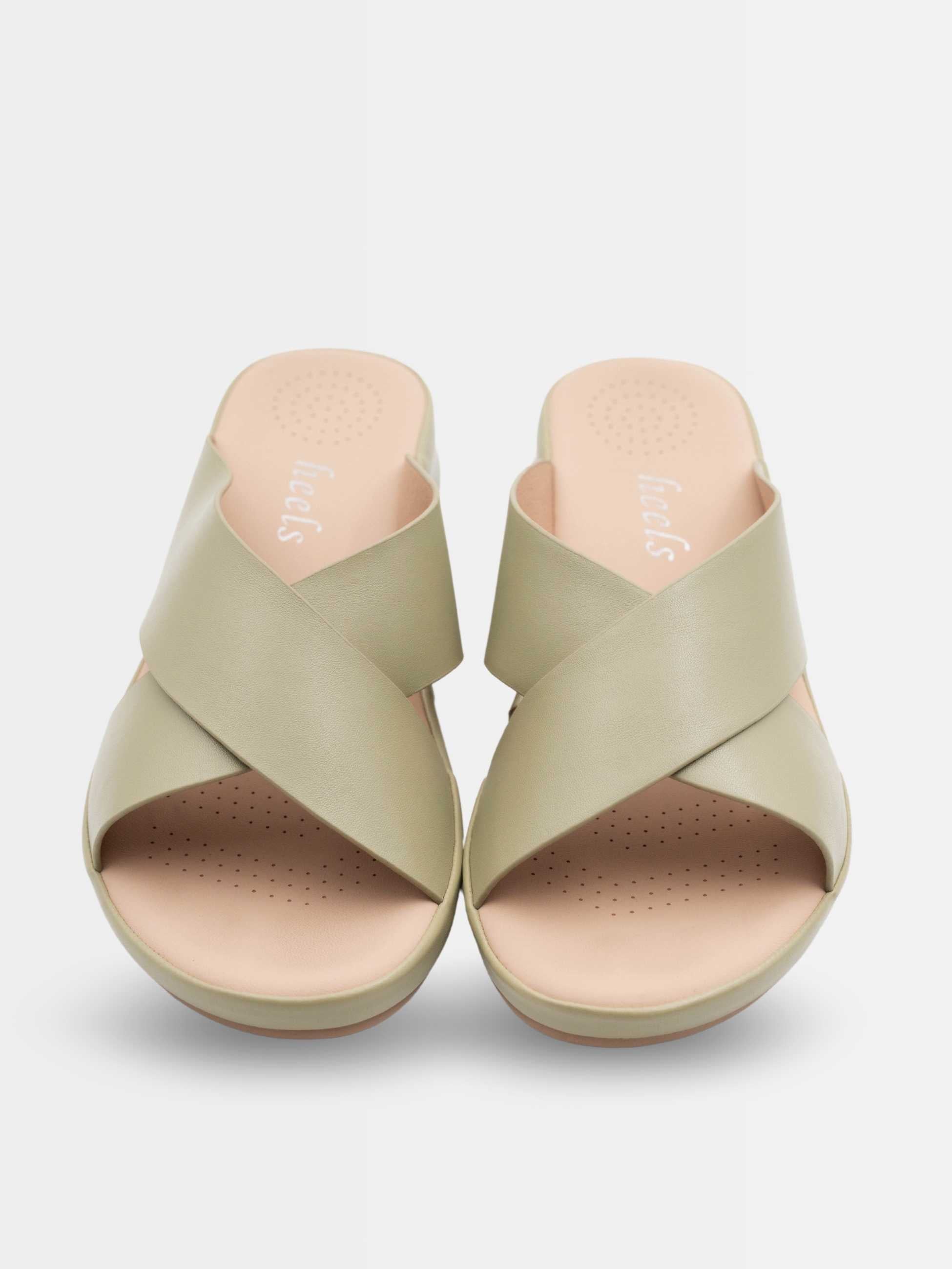 Bliss Cross Wedge Slippers