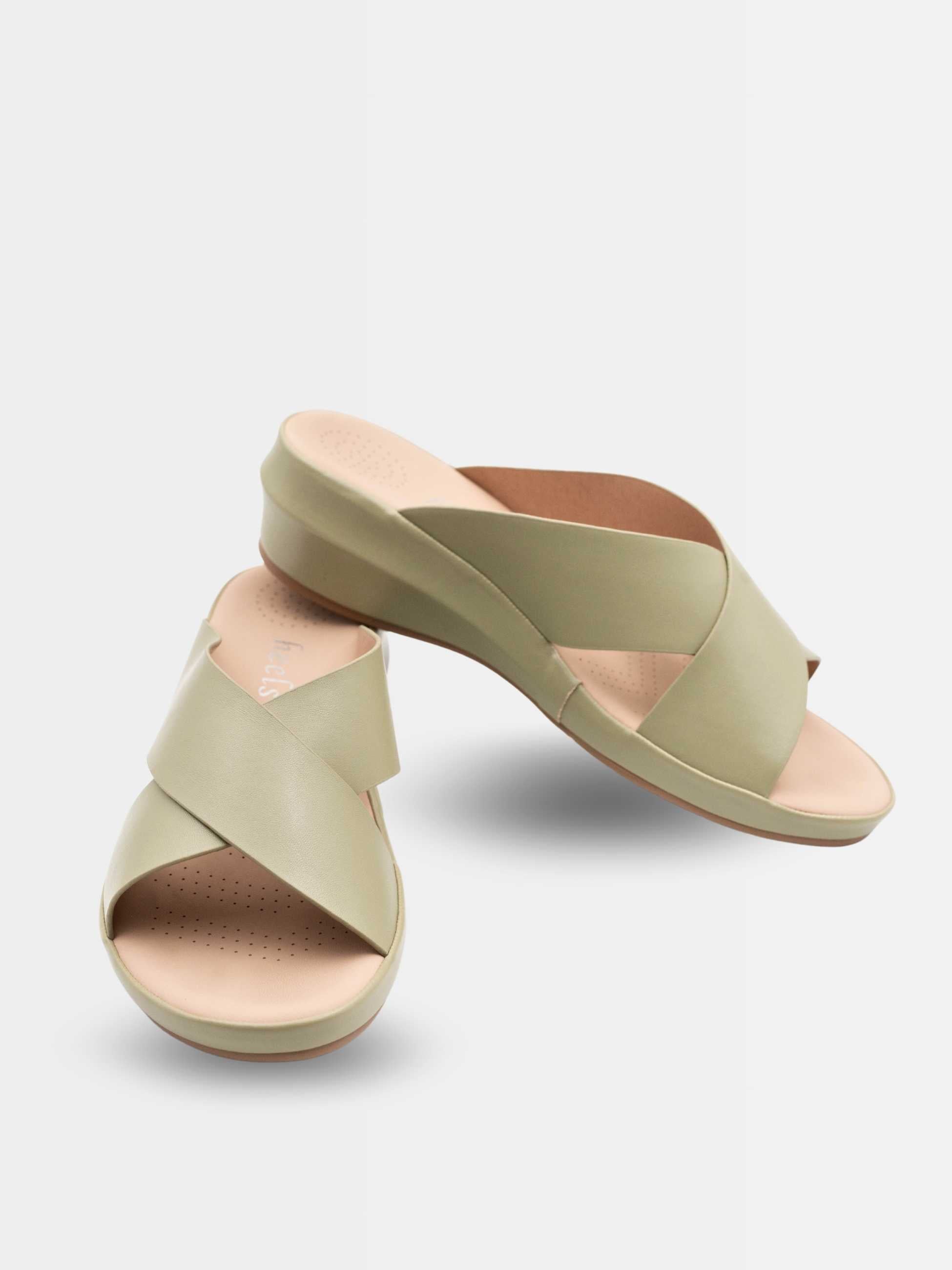 Bliss Cross Wedge Slippers