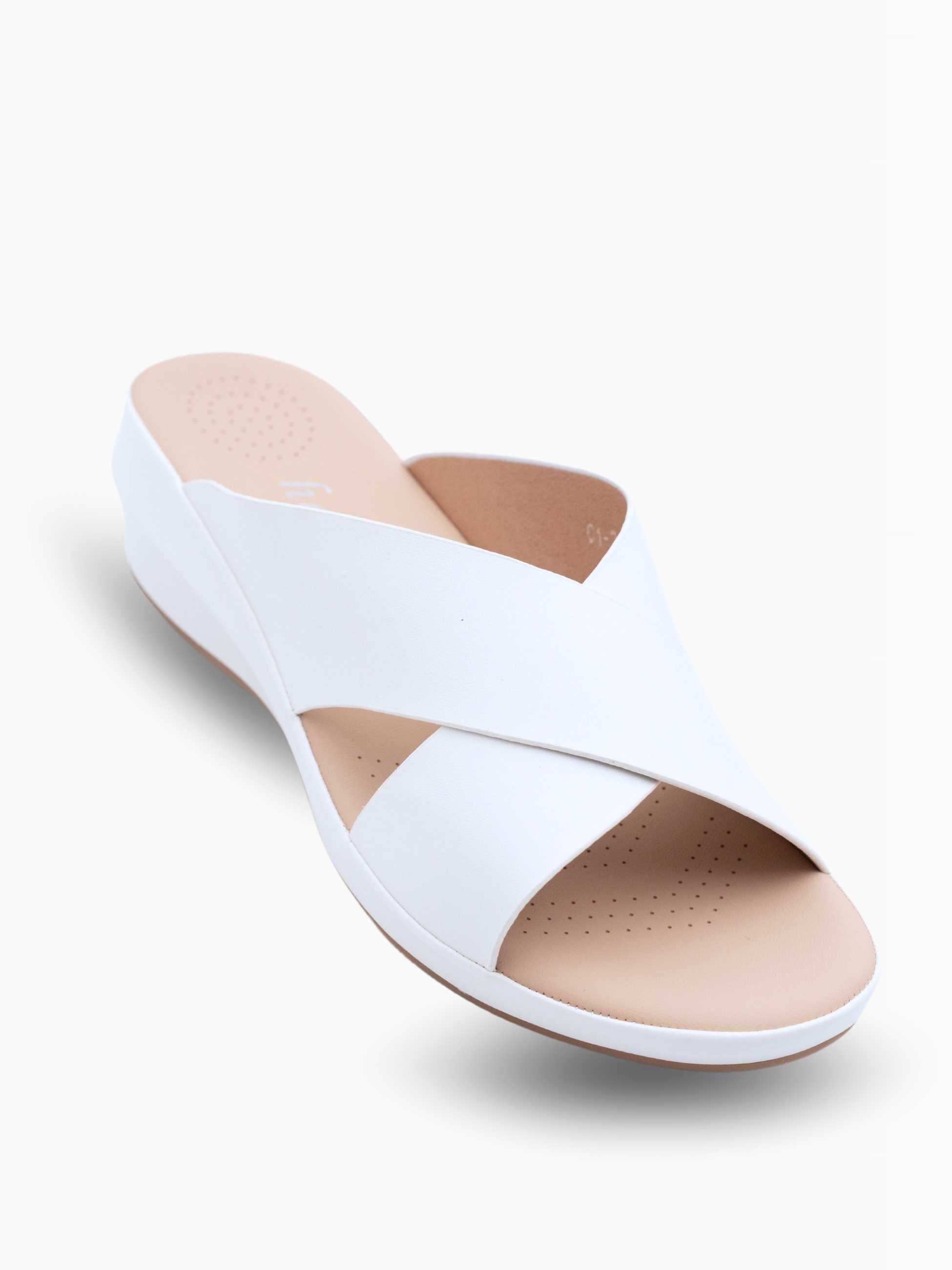 Bliss Cross Wedge Slippers