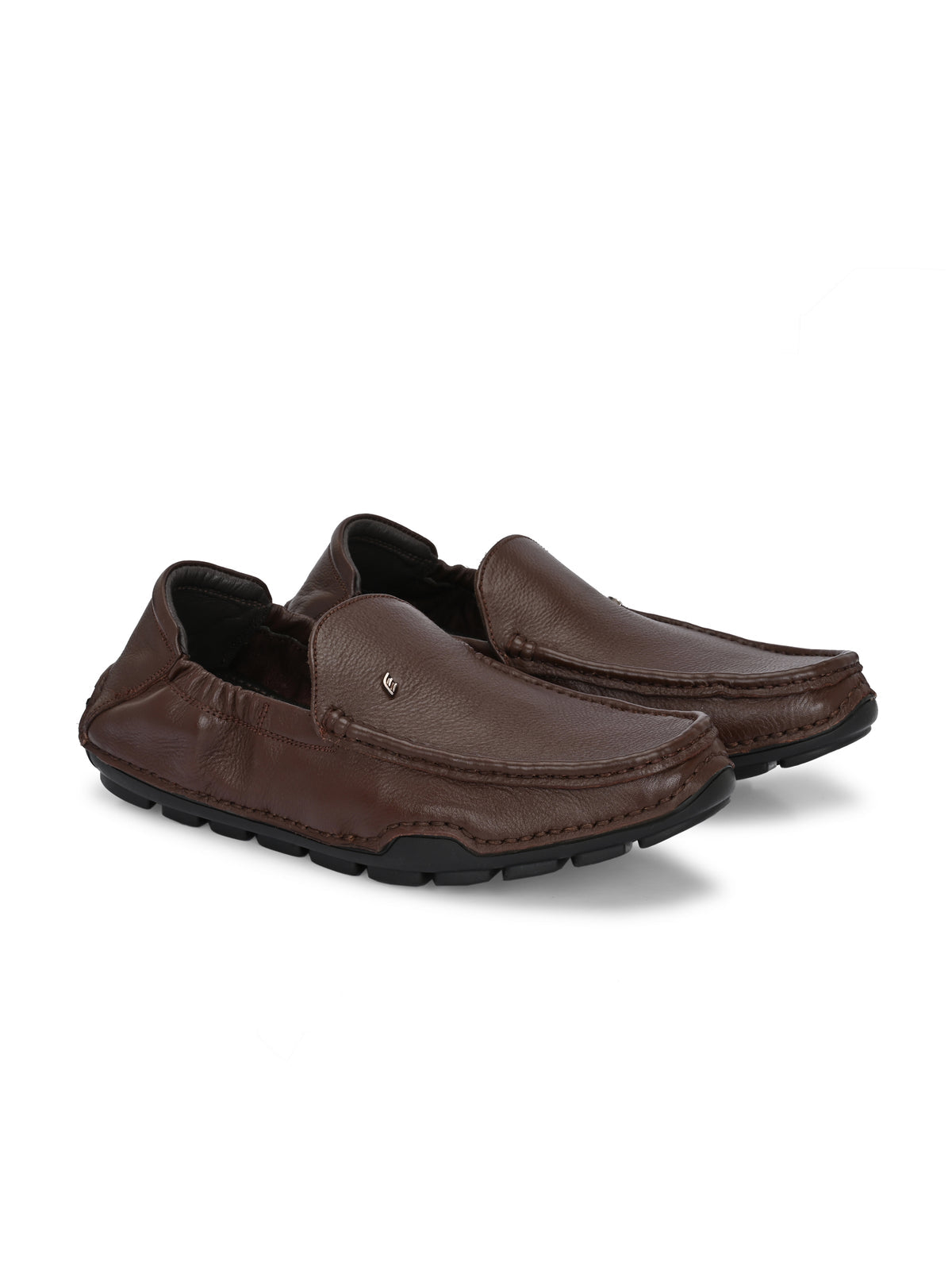 Clyde Leather Back Elastic Cushioned Loafers - The Heels India