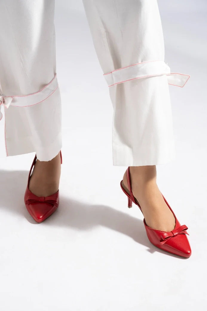 GRACE Premium Leather Slingback Kitten Heels - The Heels India