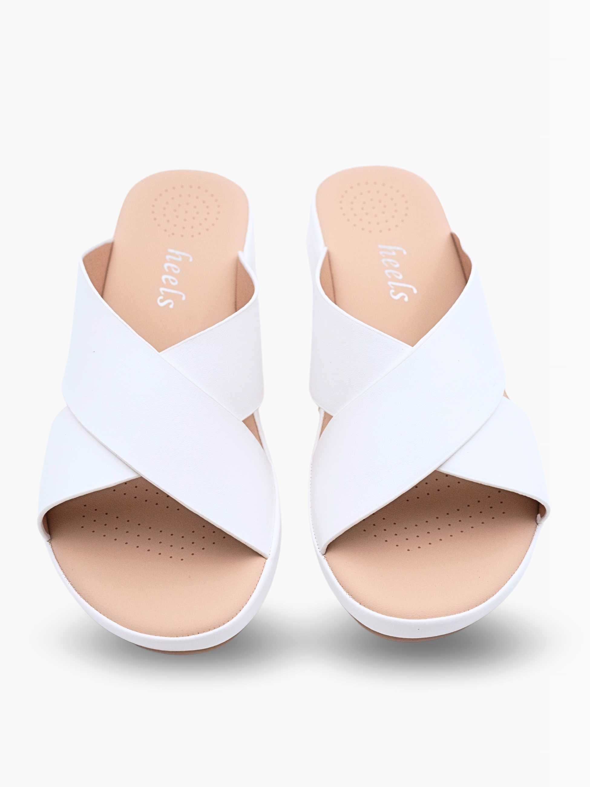 Bliss Cross Wedge Slippers