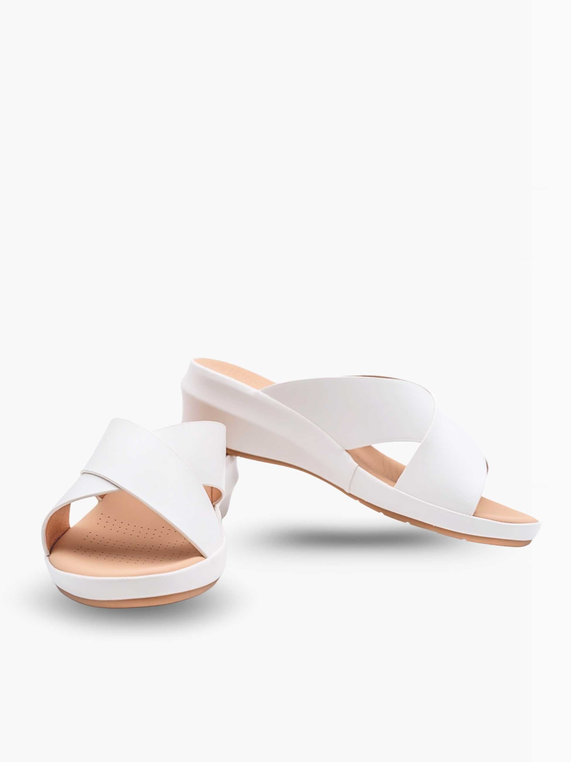 Bliss Cross Wedge Slippers