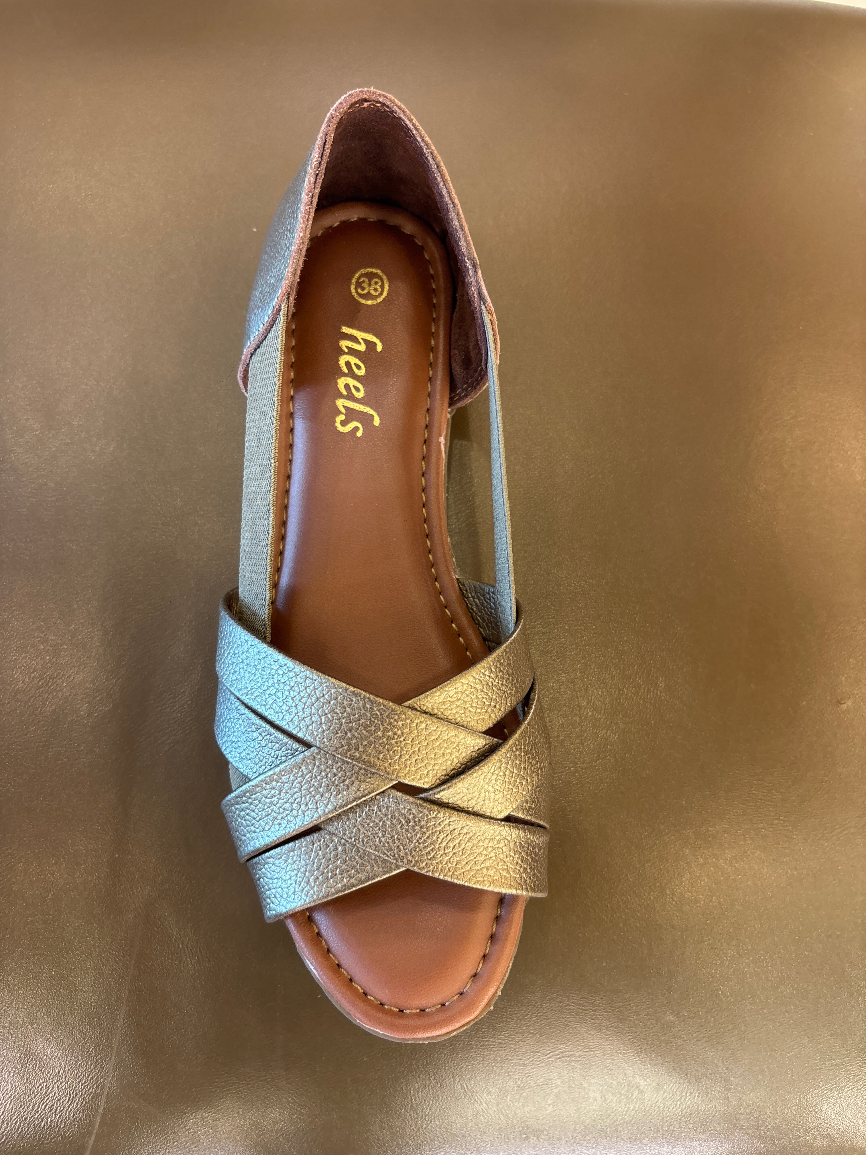 Georgia Leather Crisscross Sandals - The Heels India