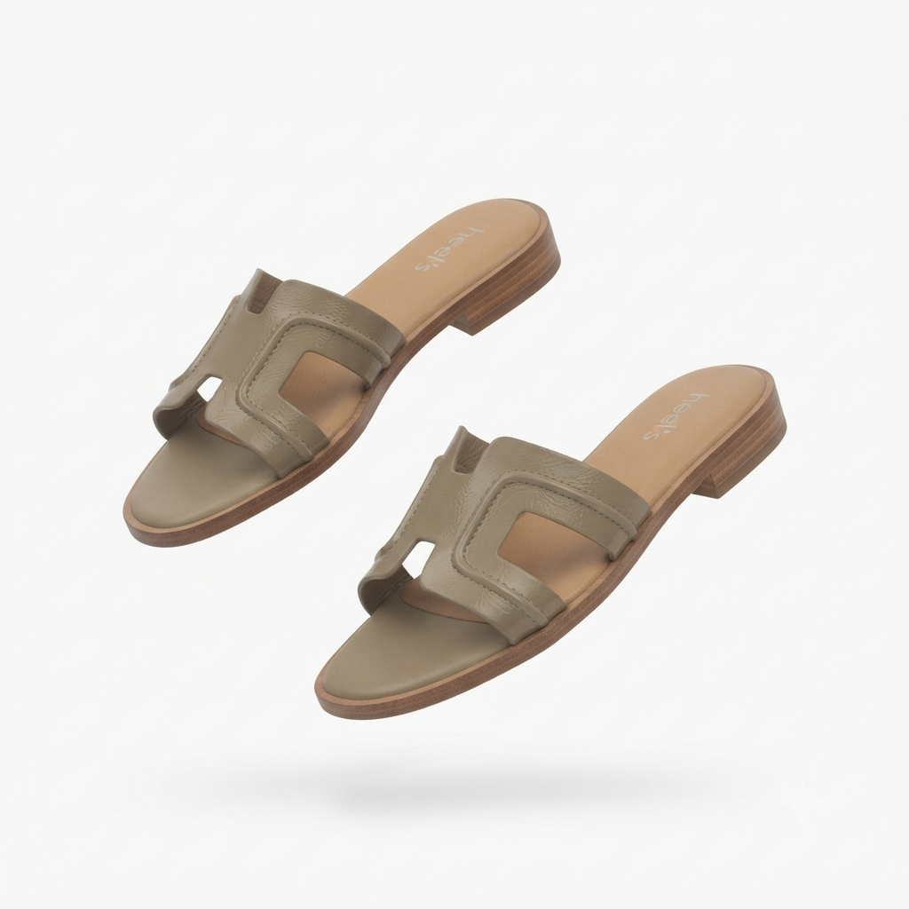 Nysa Cushioned Mid Heel Sliders