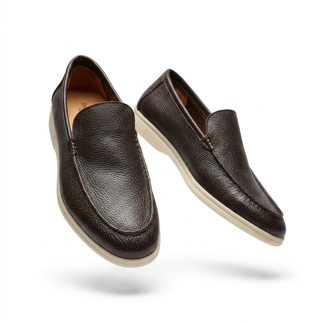 Delap Premium Leather Slip-On Loafers