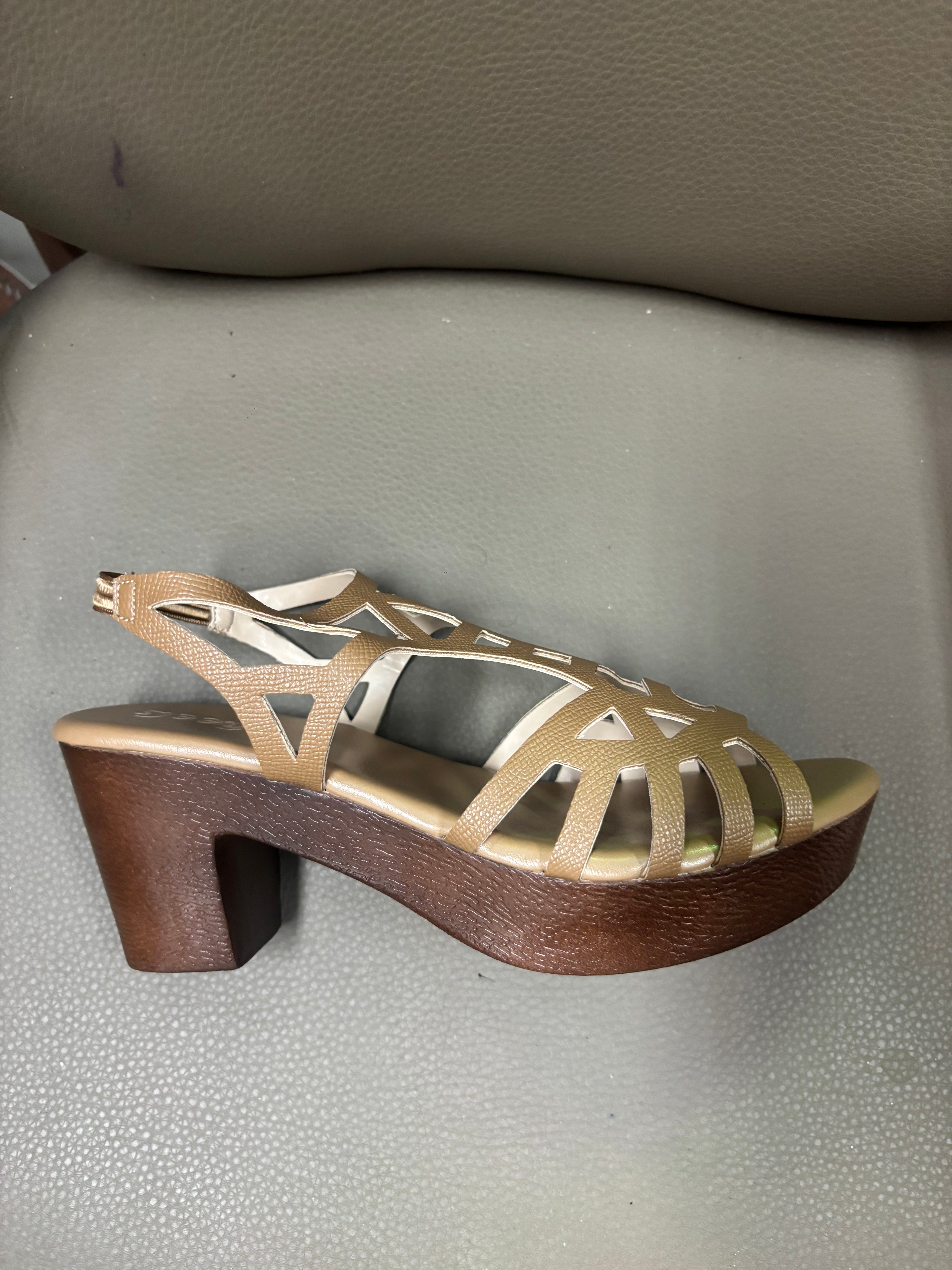 Kylin Platform Gladiator Peep Toe Block Heel Sandals