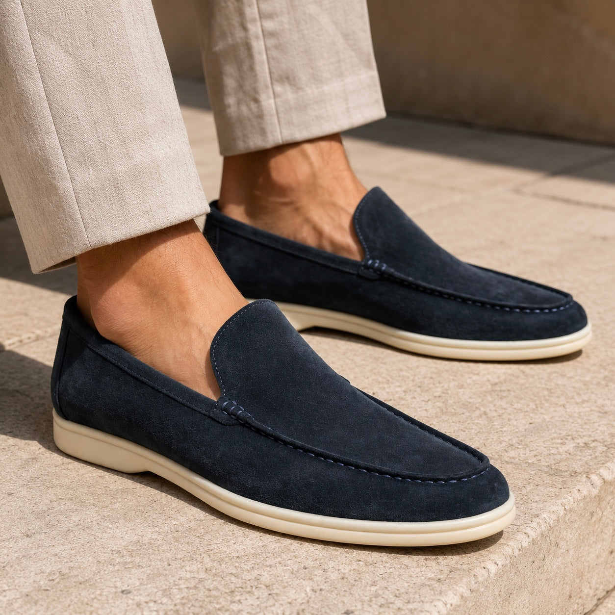 Alonso Premium Suede Leather Slip-On Loafers