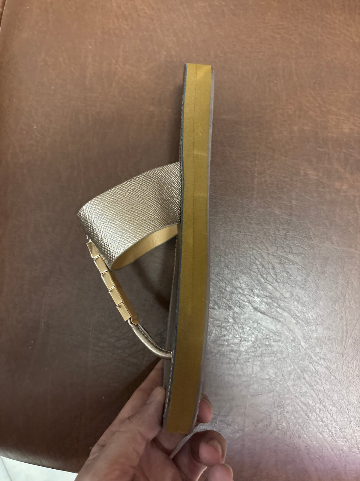 Adele Cushioned Buckle T Strap Slippers