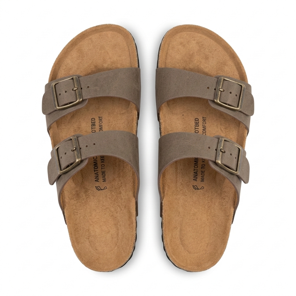 Brianna Double Strap Cork Summer Sliders