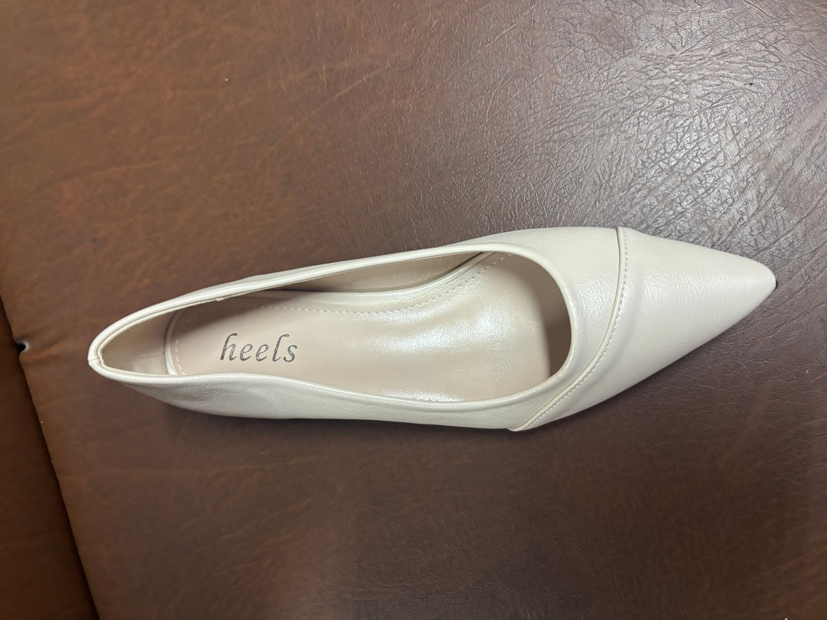 Hailey Swirl Pointed Mid Heel Ballerinas