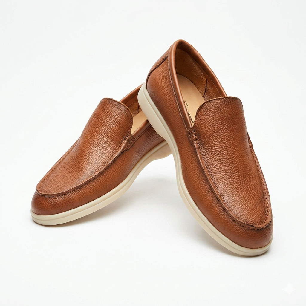 Delap Premium Leather Slip-On Loafers