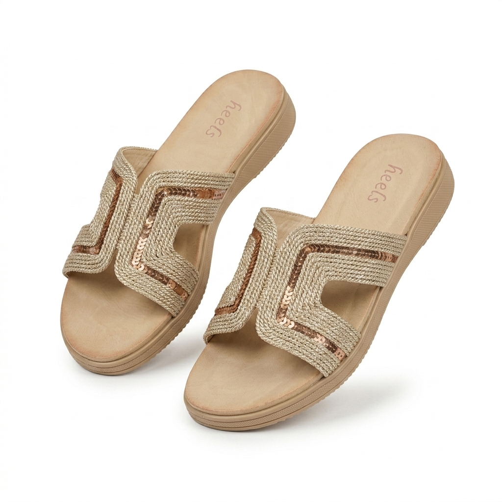 Jollie Crochet Comfort Summer Slippers - The Heels India