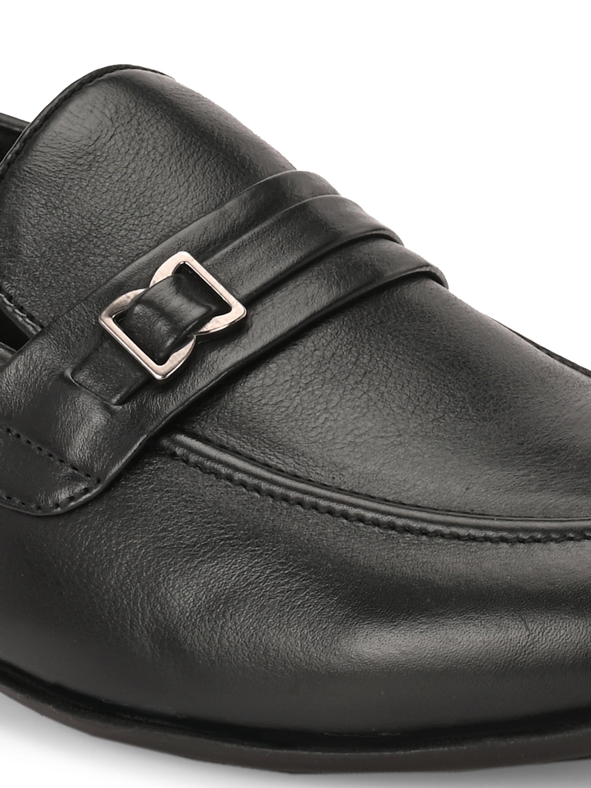 Jaydon Black Leather Formal Loafers