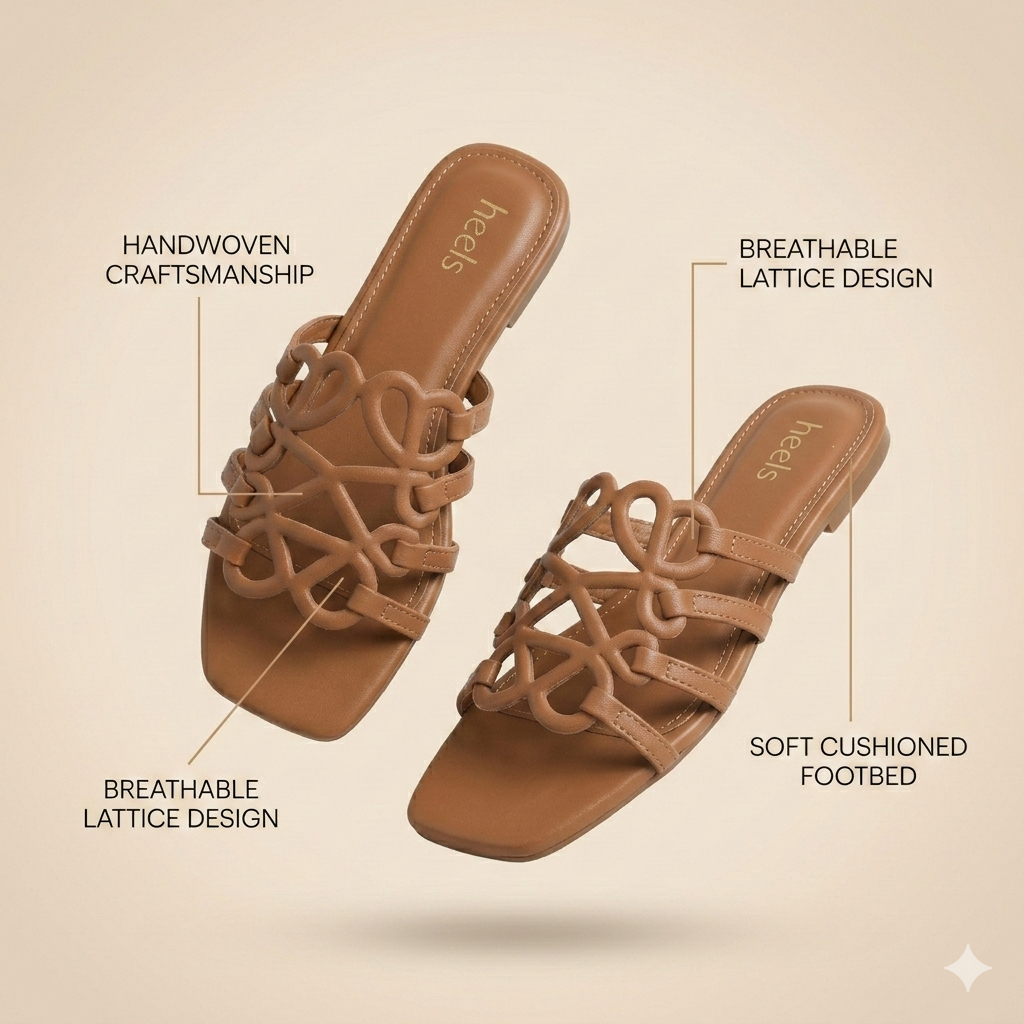 Lola Laser Cut Cushioned Summer Sliders