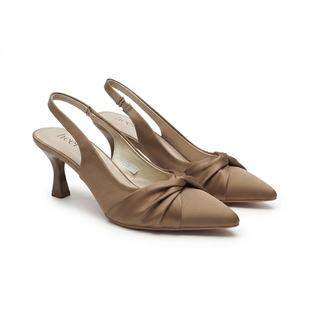 Raya Swirl Sling Back Kitten Heels