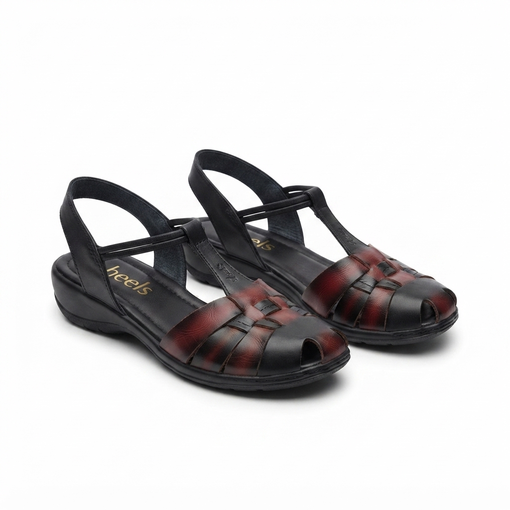 Alvira Ethnic Leather Roman Sandals
