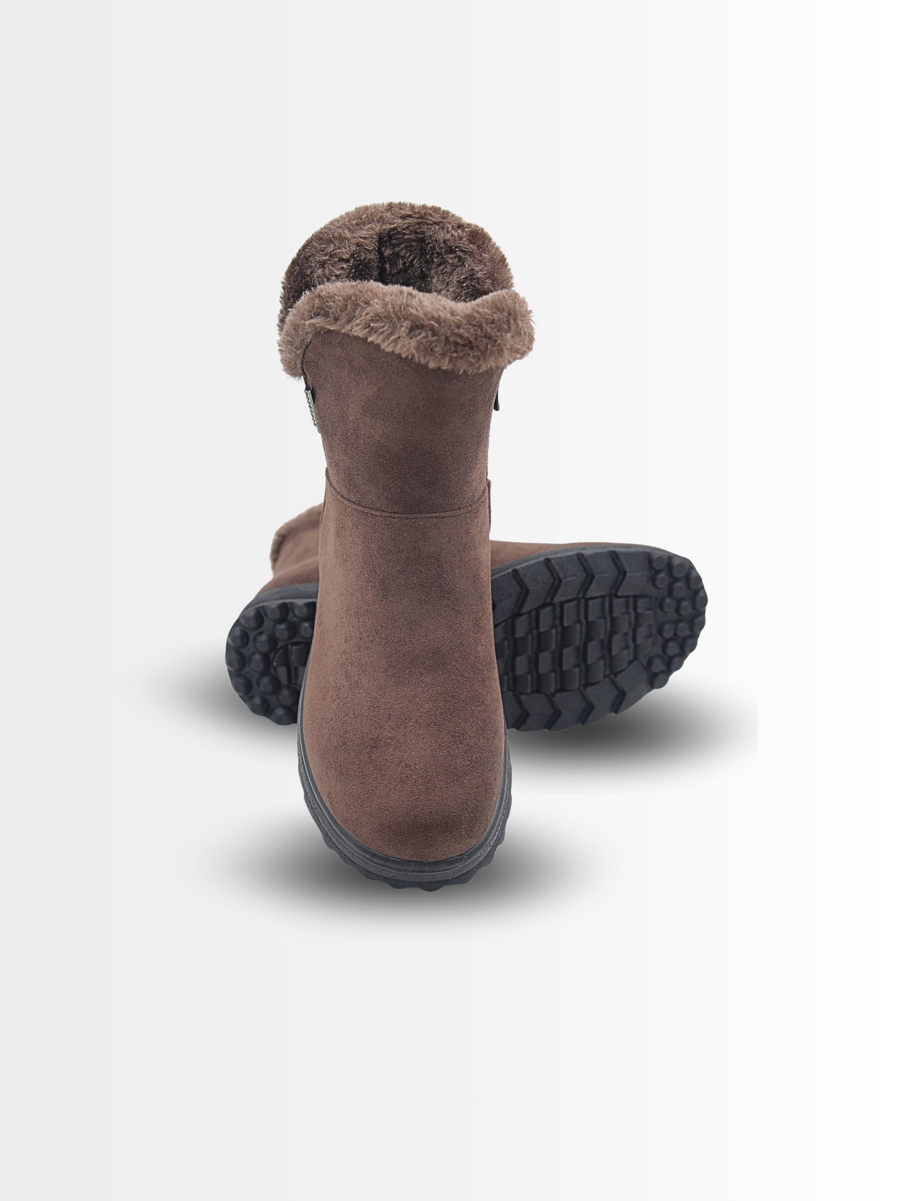 Alice Suede Ankle Fur Boots - The Heels India