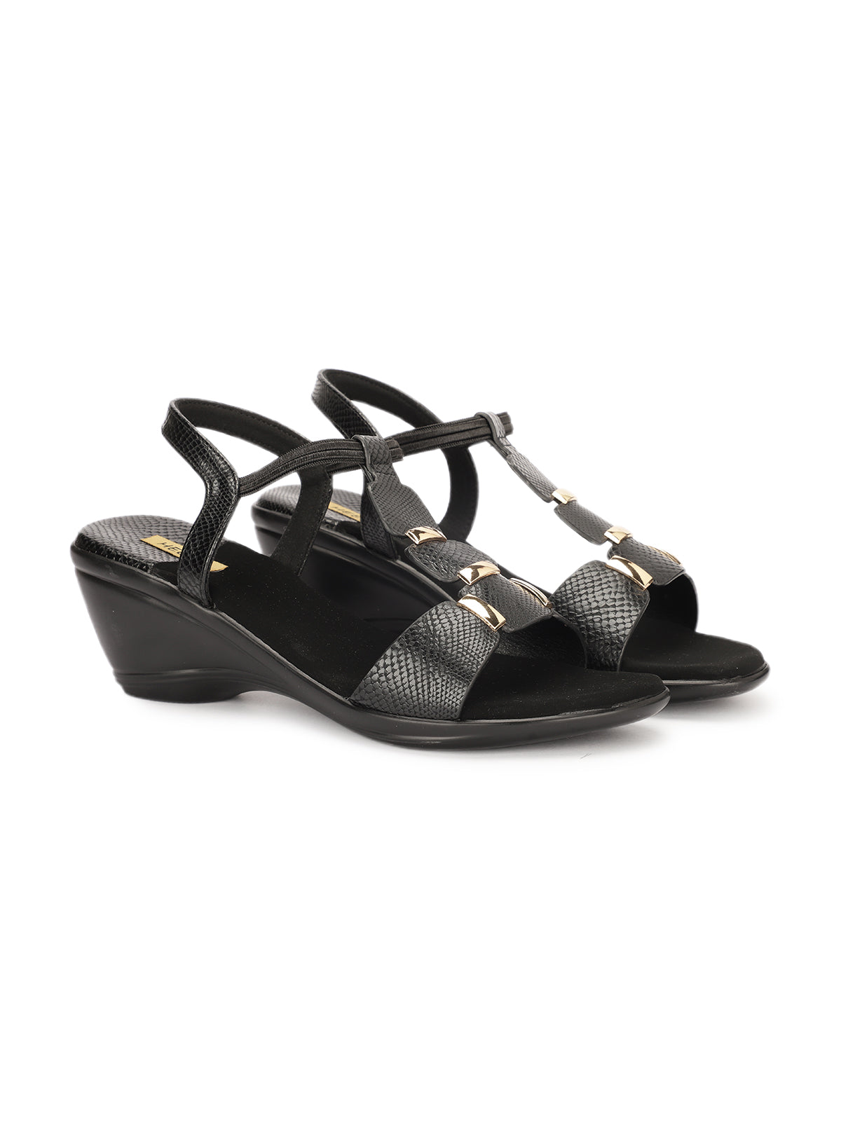 Clarionne Elastic Wedge Heel Sandals - The Heels India