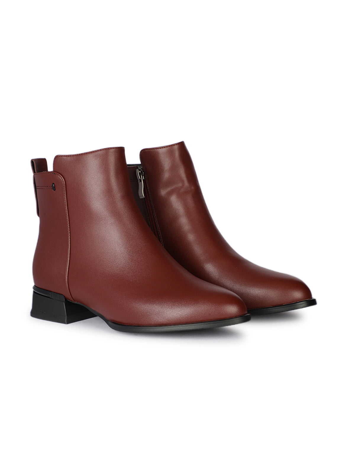 Firenze Caldo Premium Winter Ankle Low Heel Boots
