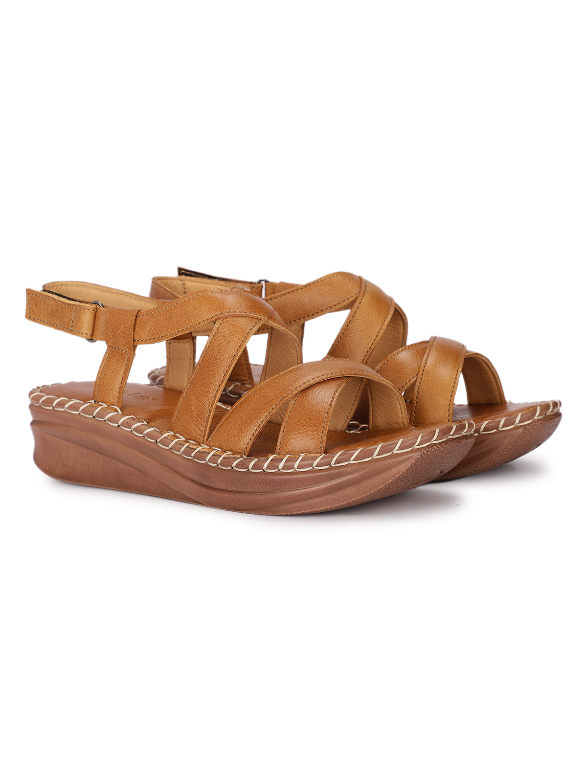 Aureva Premium Leather Strap Sandals - The Heels India
