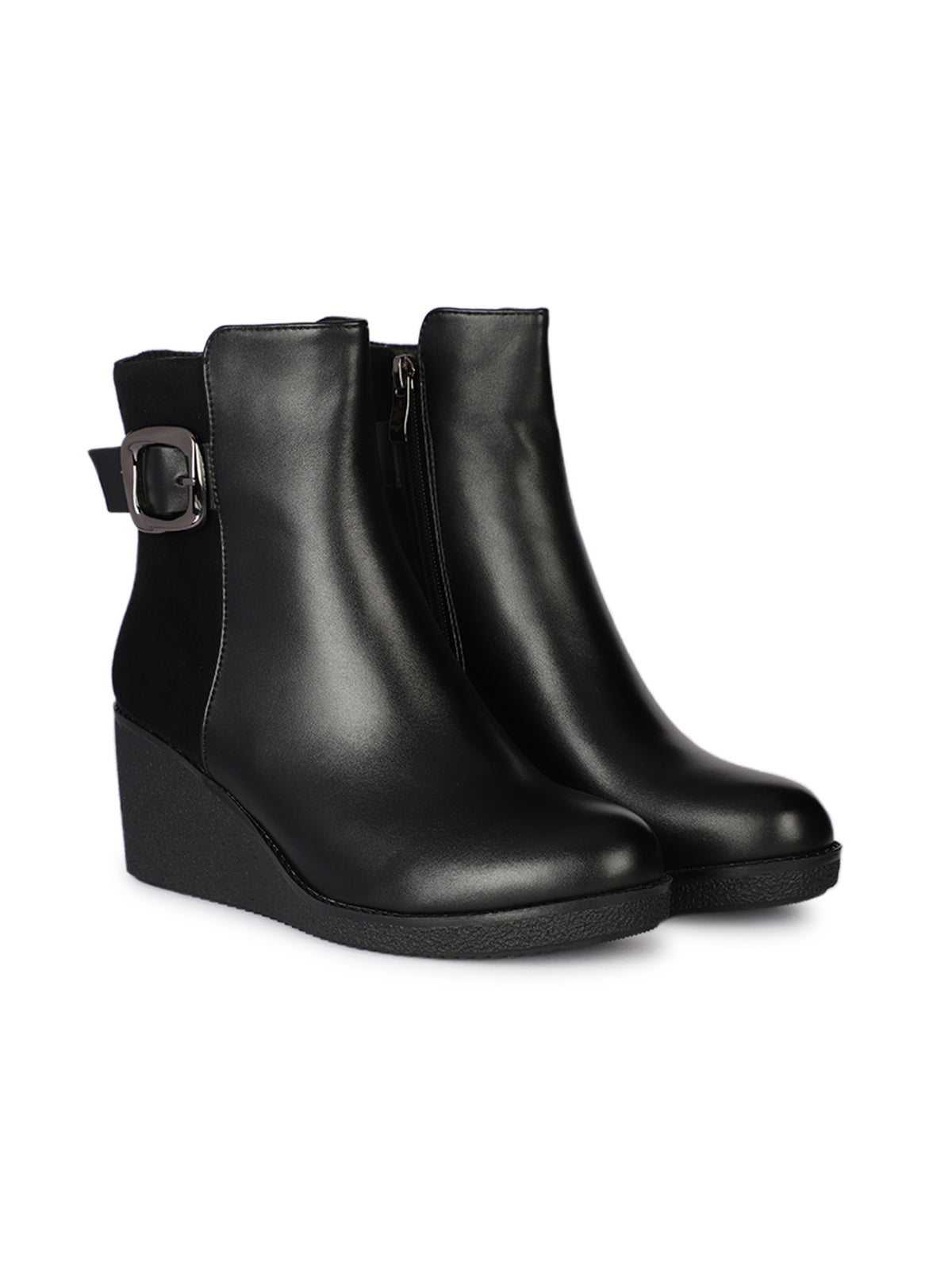 Gianna Couture Premium Winter Ankle Wedge Heel Boots
