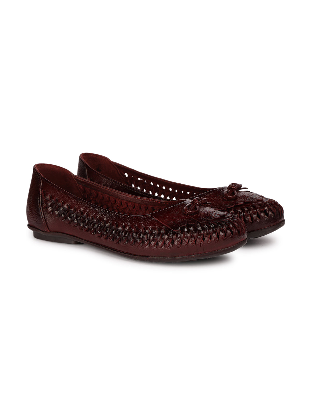 Felipe Leather Fringe Ballerinas