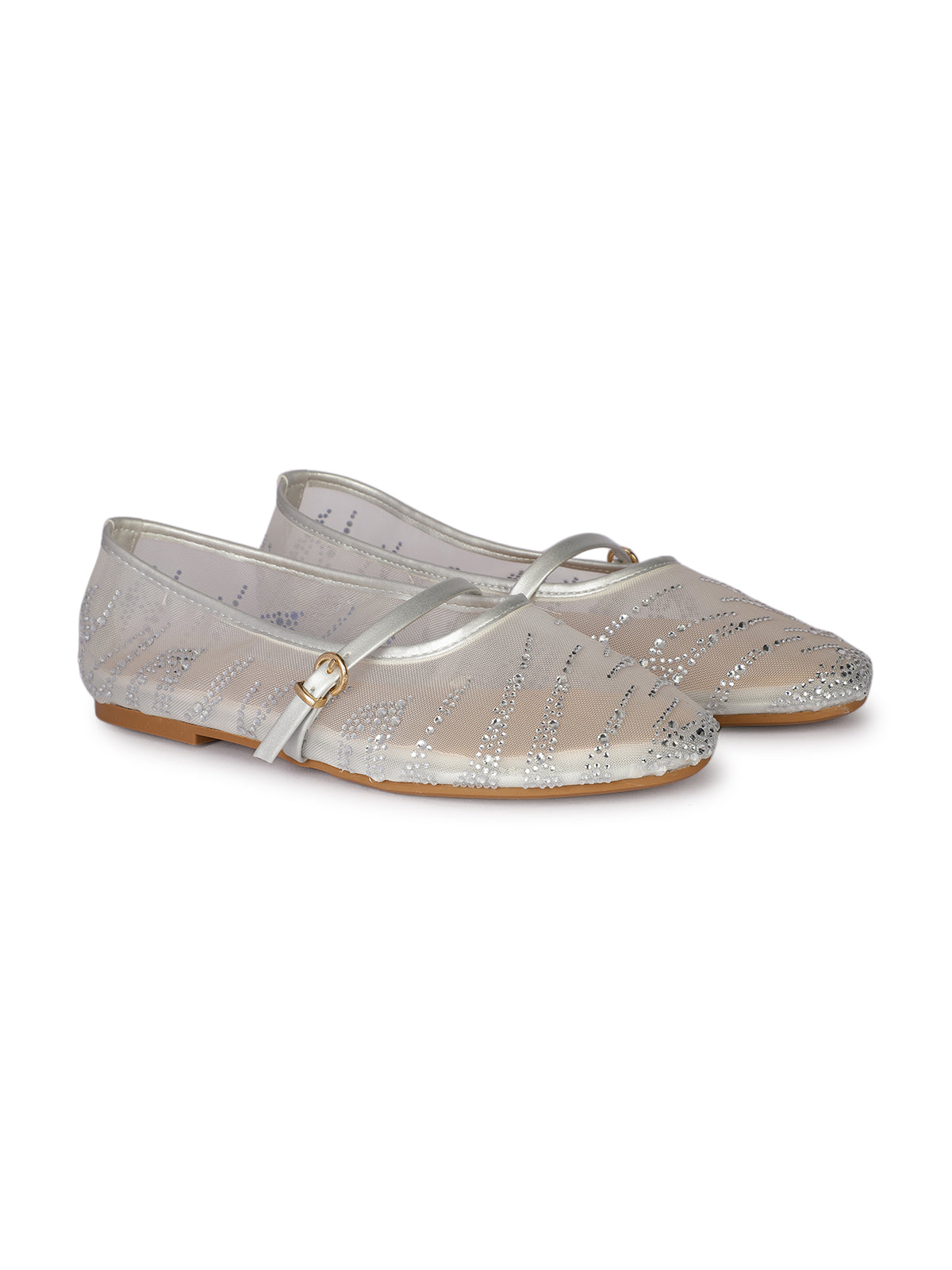 Tessa Premium Embellished Flat Mary Jane Ballerinas