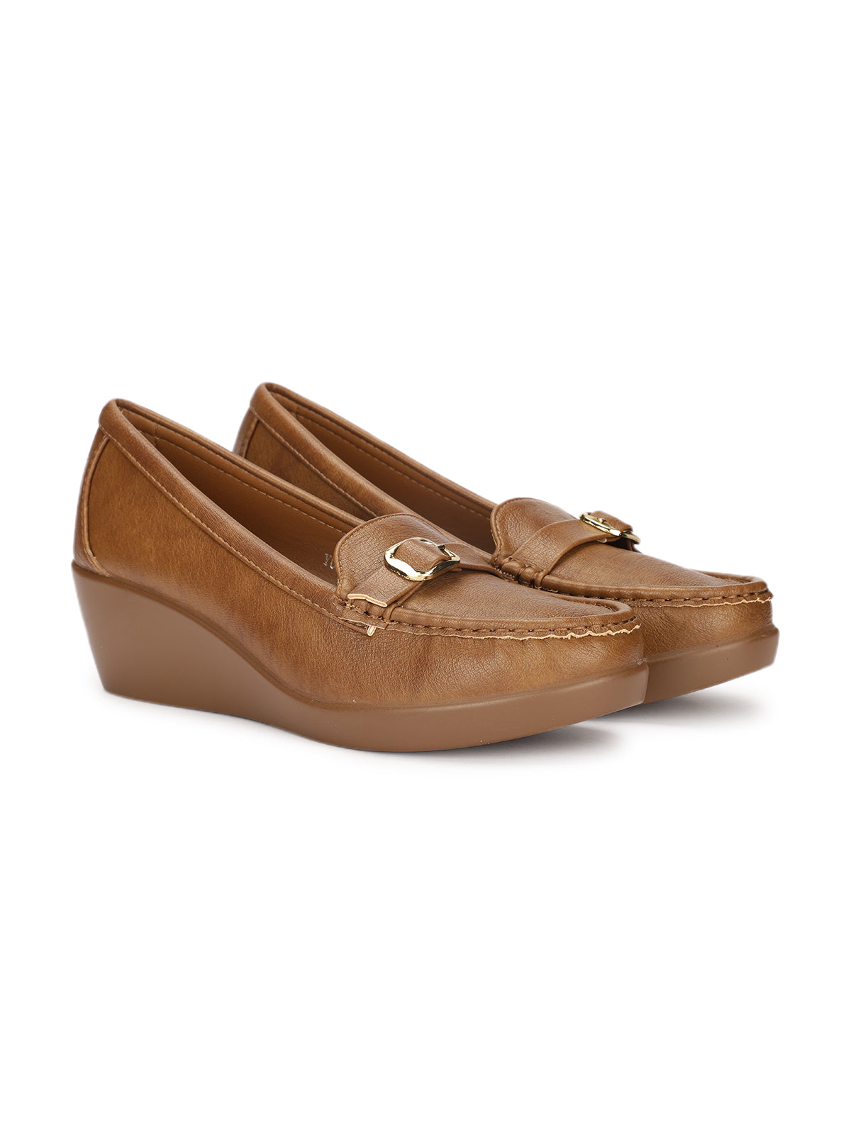 Sakina Cushioned Wedge Heel Loafers