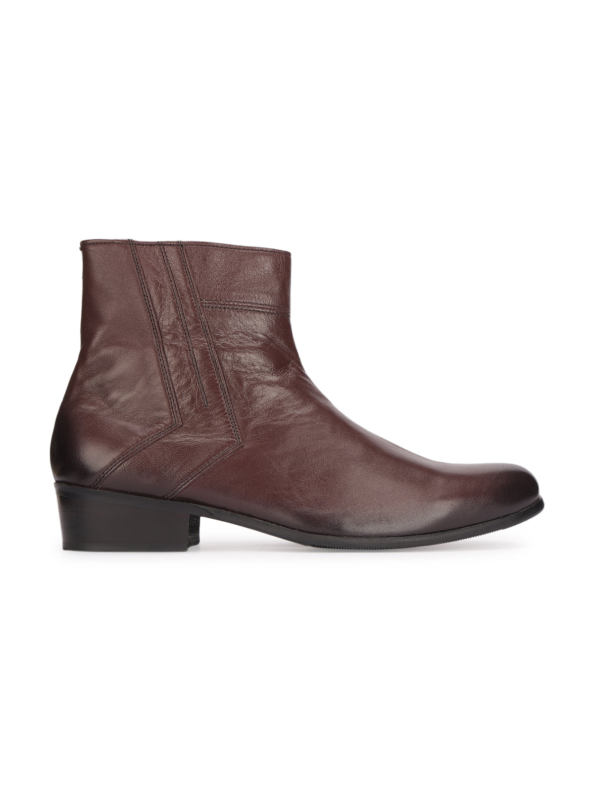 Henry Cuban Heel Leather Boots - The Heels India