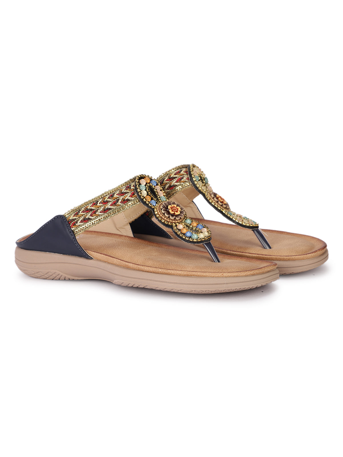 Thalassa Embroidered Cushioned Slippers