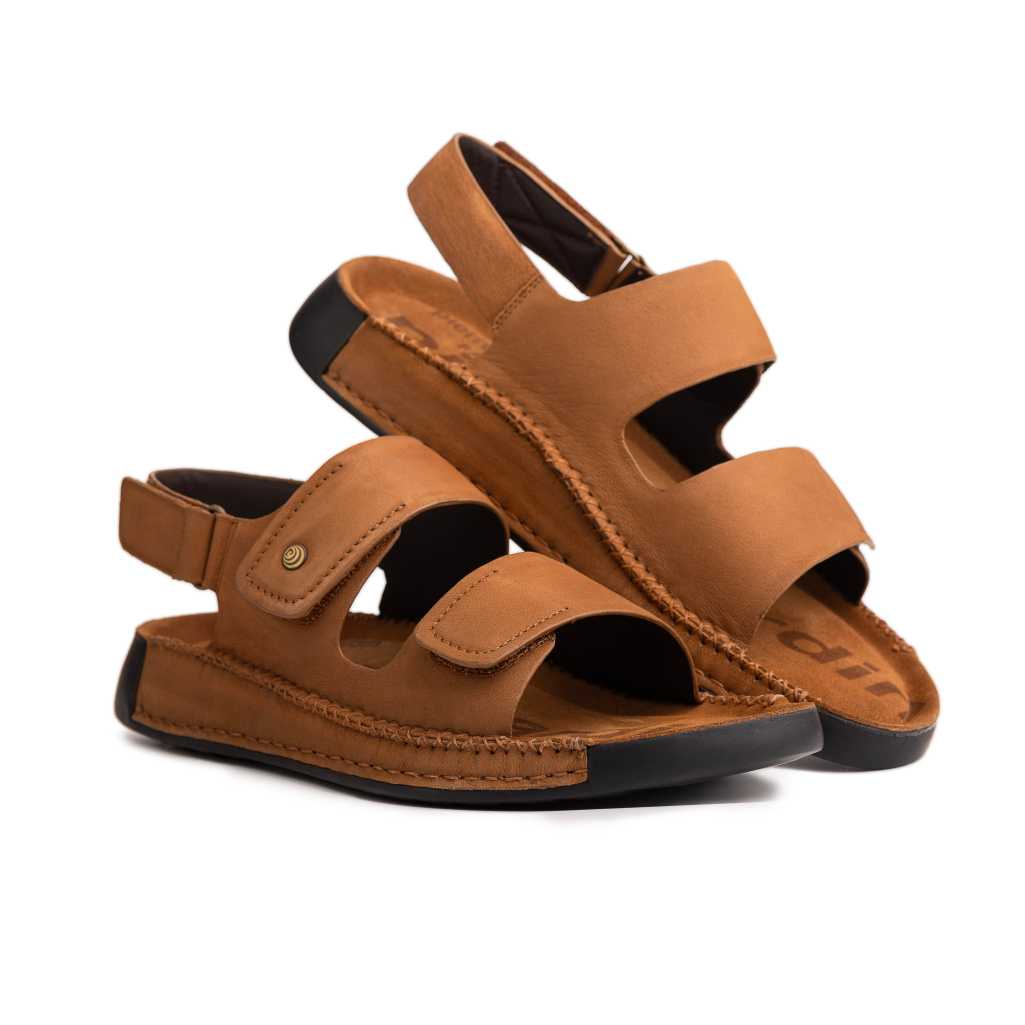 Double Strap Nubuck Leather Sandals