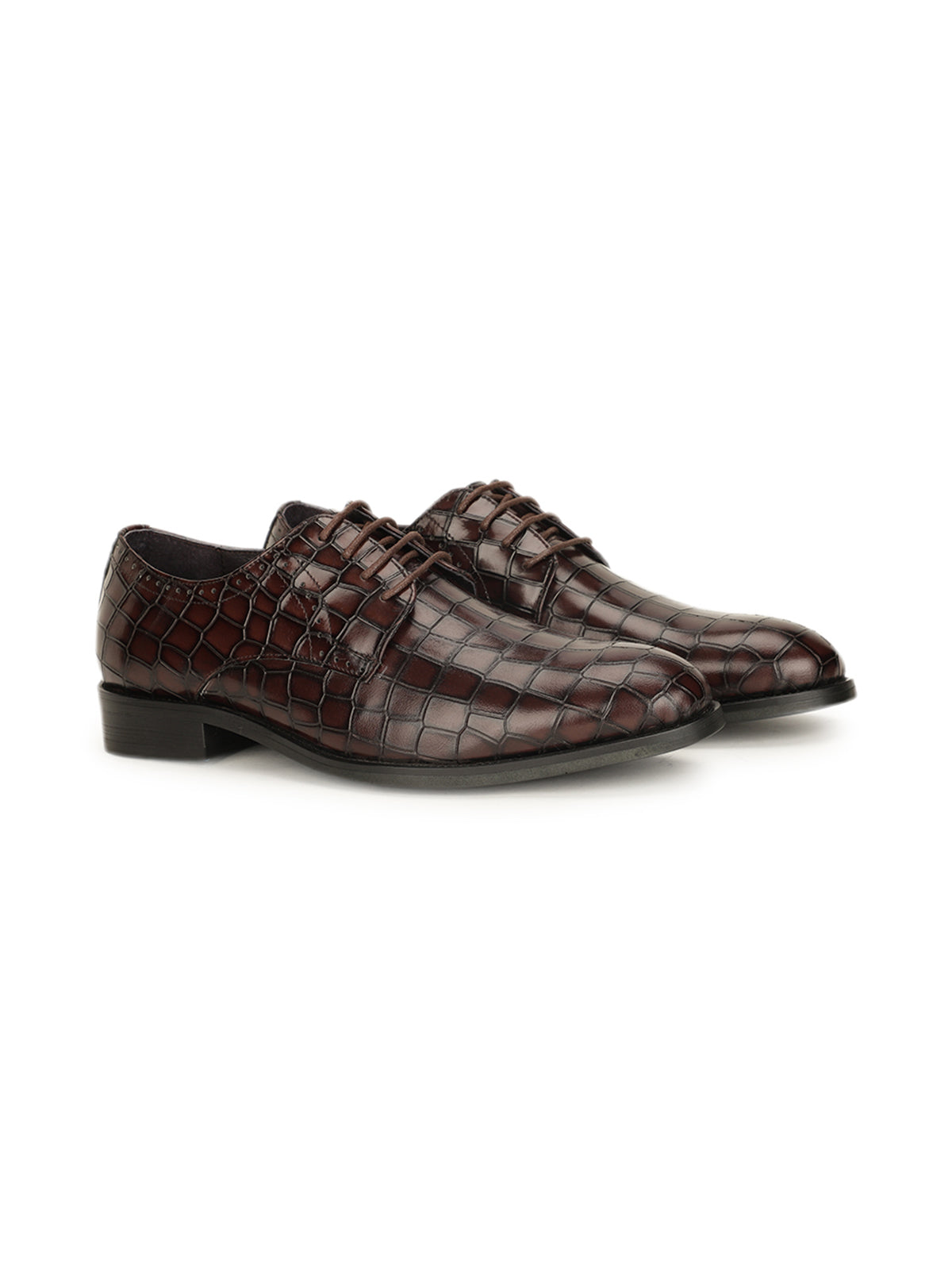 Godfrey Croco Lace Up Derby Shoes