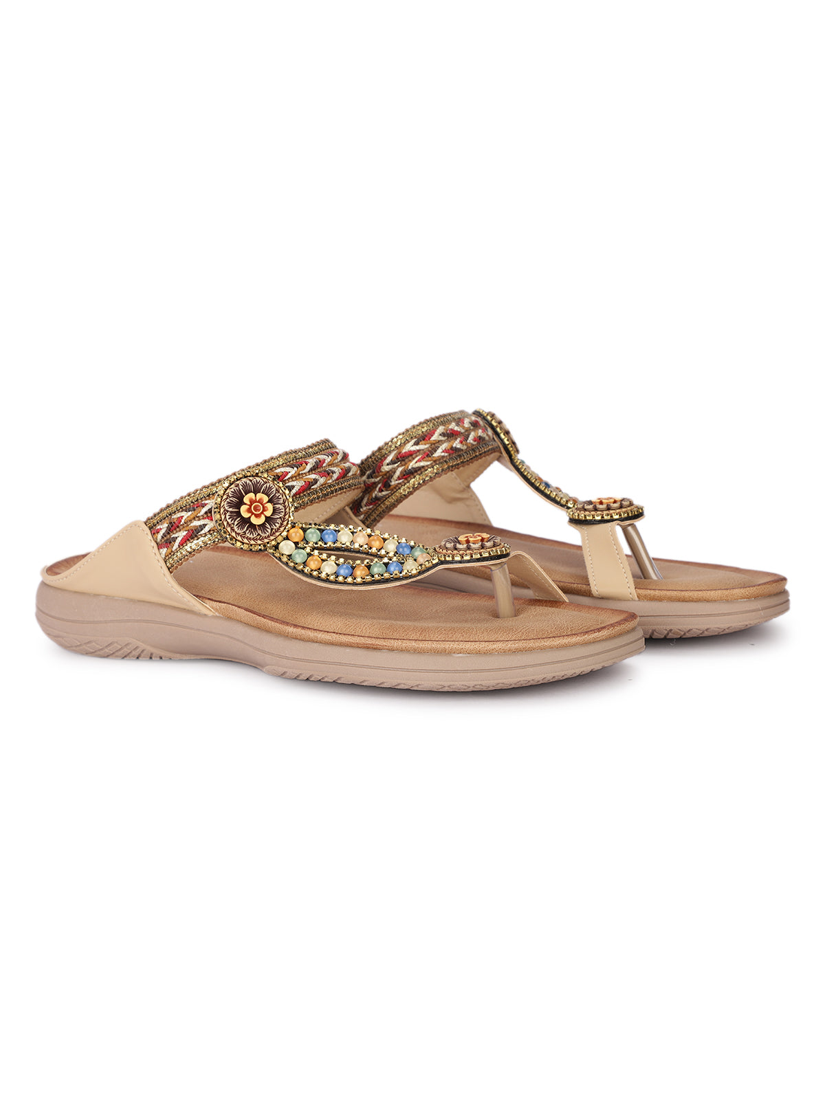 Eos Embroidered Cushioned Slippers