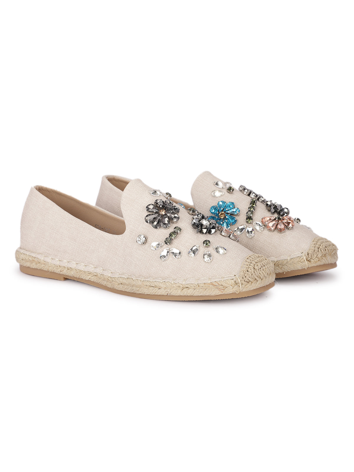 Gracia Embellished Flat Espadrilles