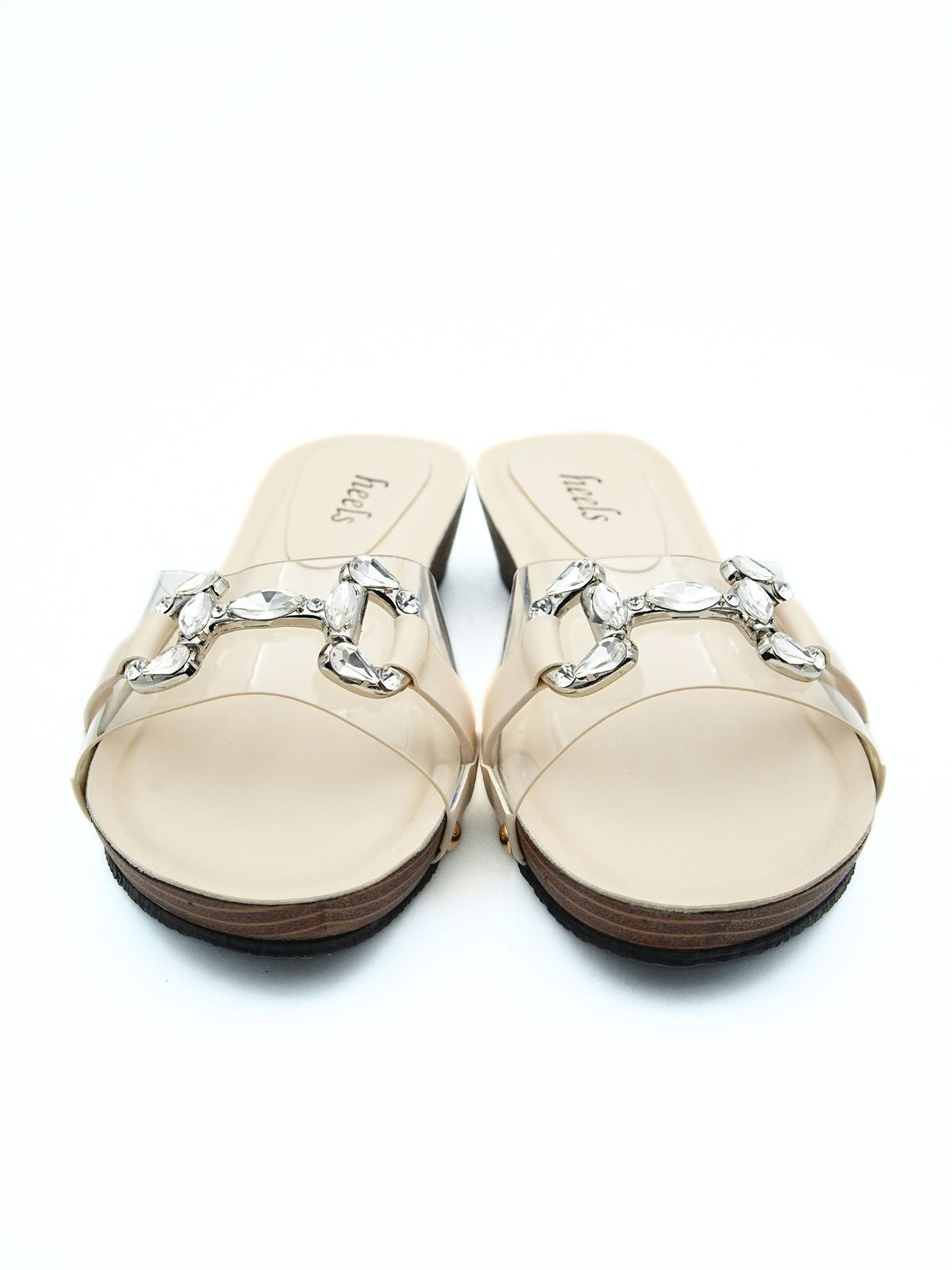 Julia Clear Buckled Sliders