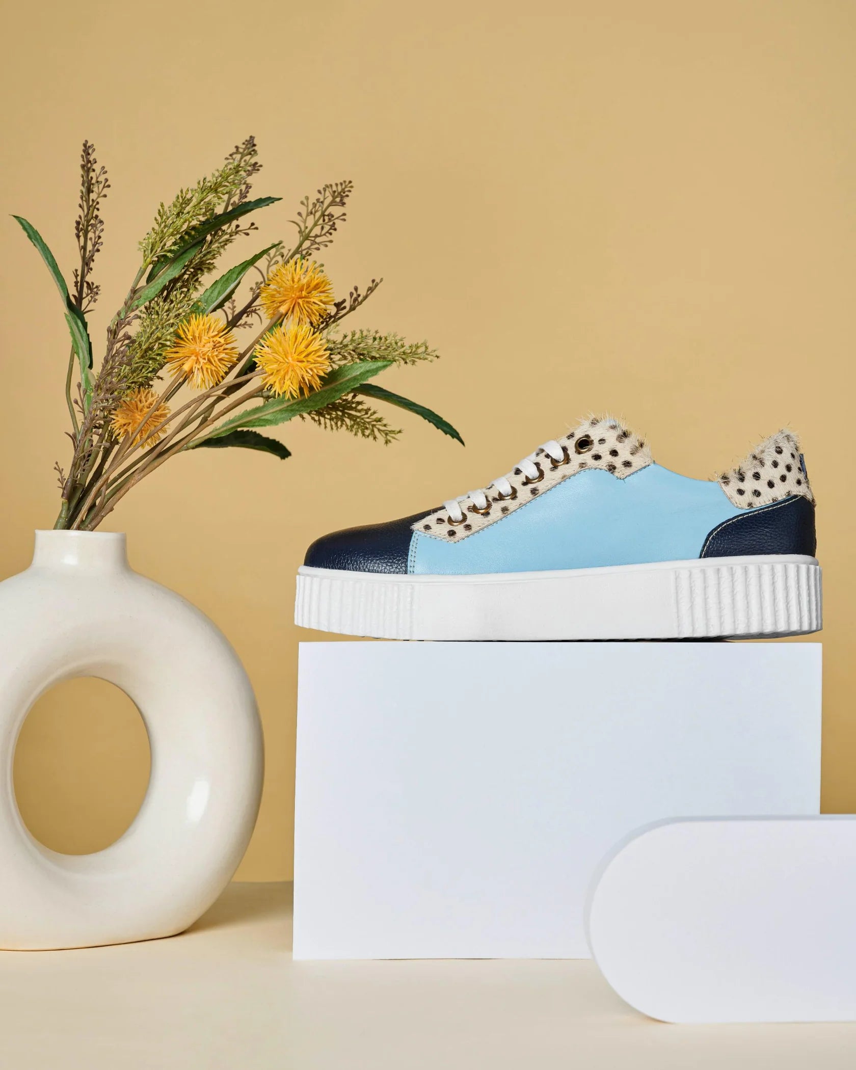 IMPACT Premium Leather Outdoor Chunky Sneakers - The Heels India