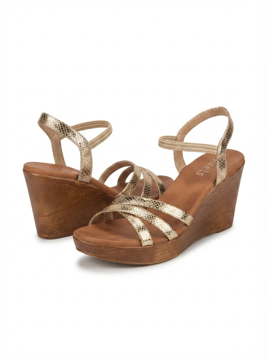 Lea Lightweight Peep Toe Wedge Platform Sandals