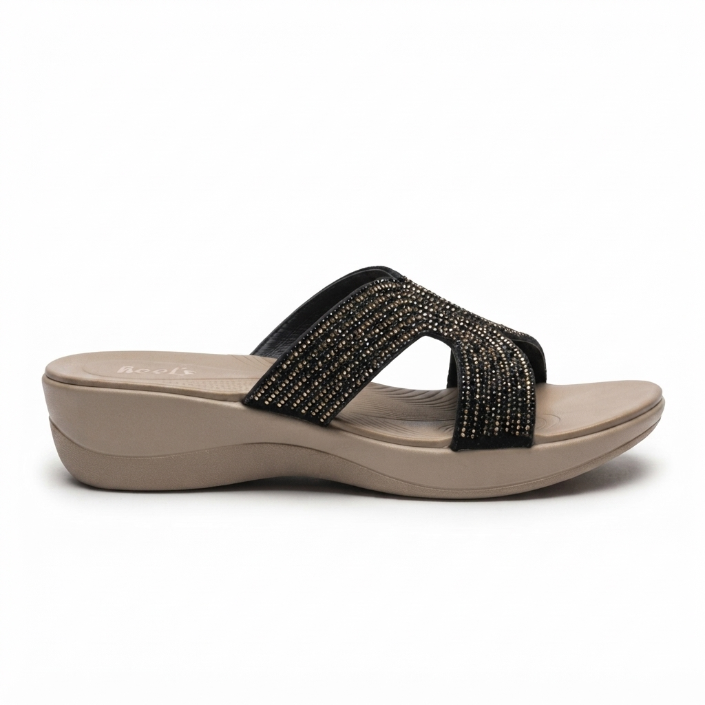 Dakota Cushioned Bling Slippers