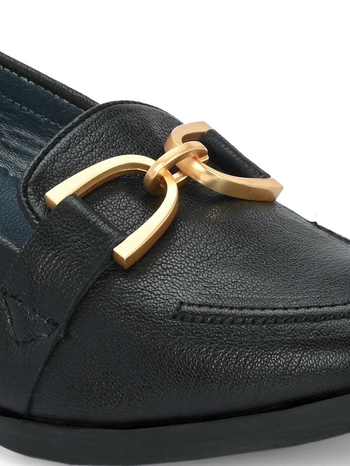 Kelly Leather Buckle Block Heels