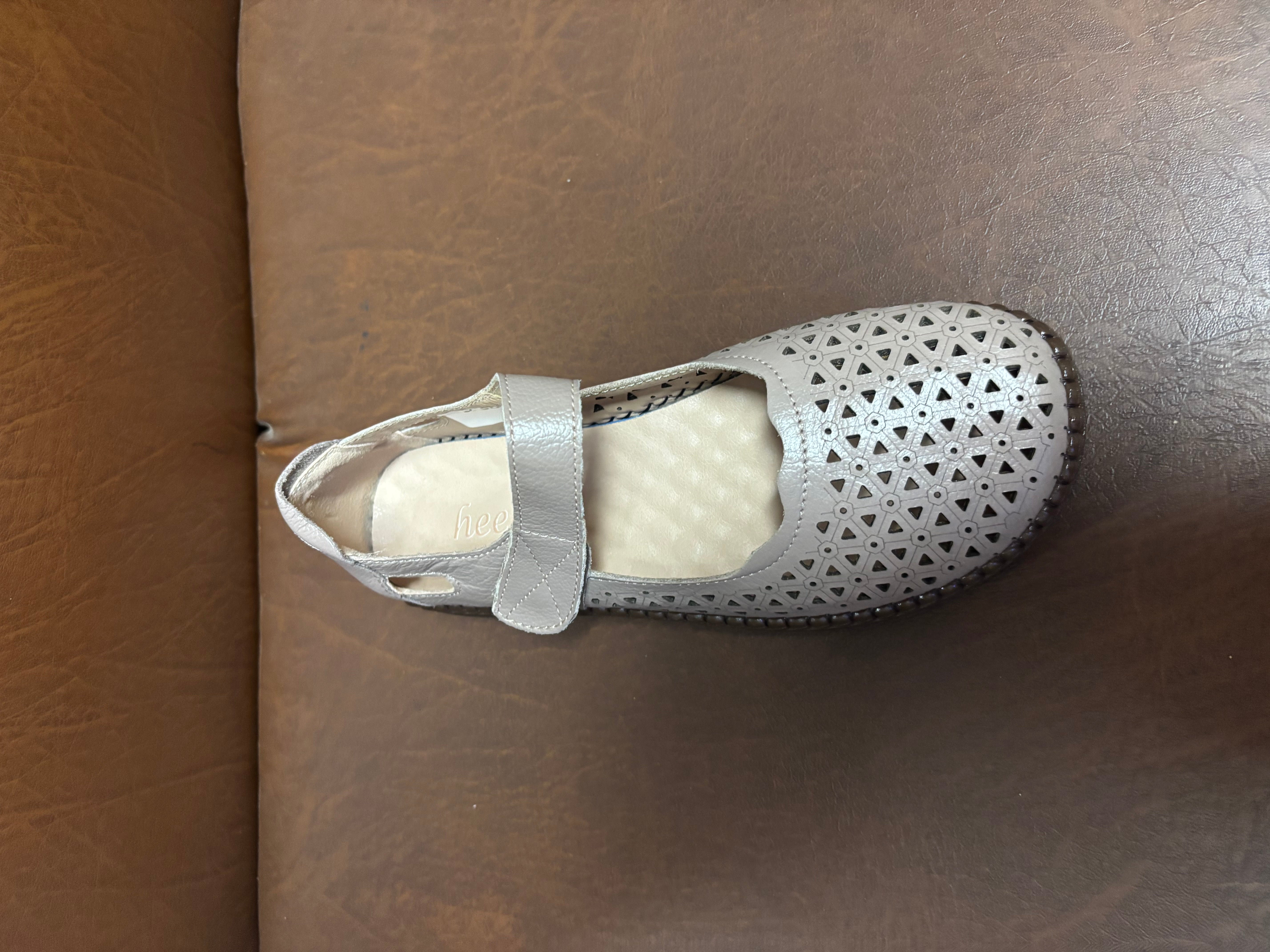 Melissa Leather Velcro Strap Perforated Cushioned Loafers