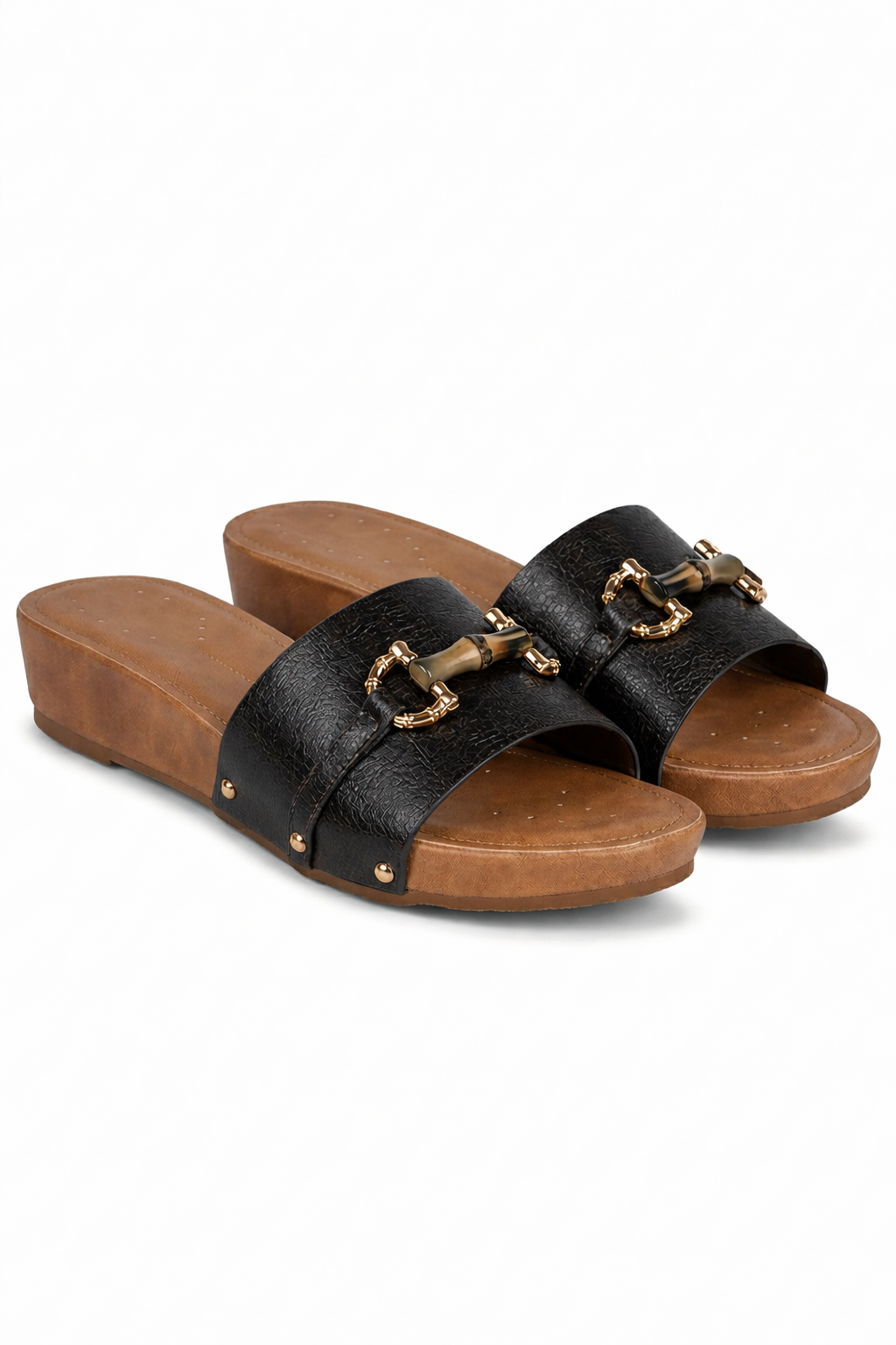 Bondi Comfort Peep Toe Summer Wedge Sliders