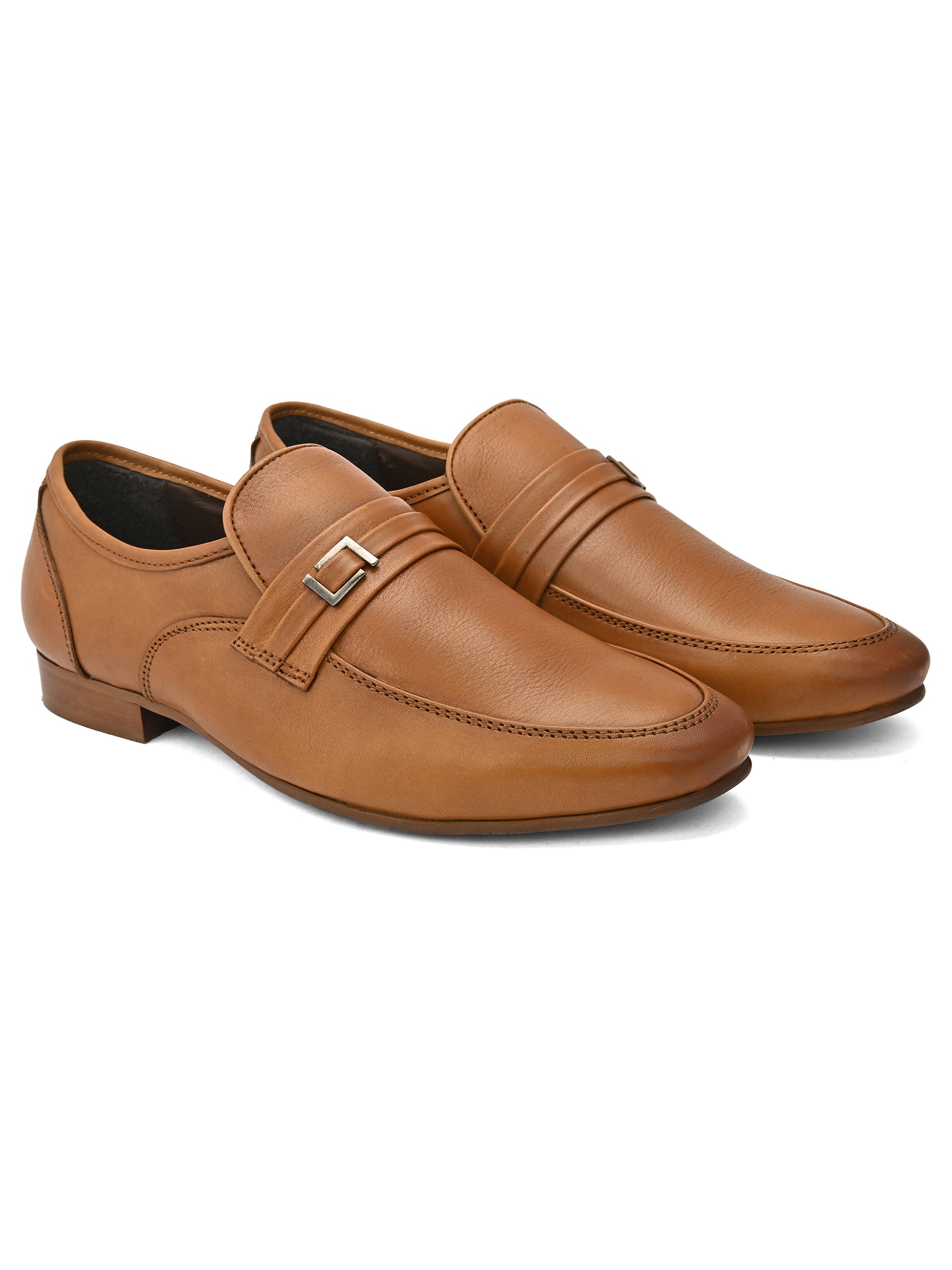Sebastian Tan Leather Moccasins - The Heels India