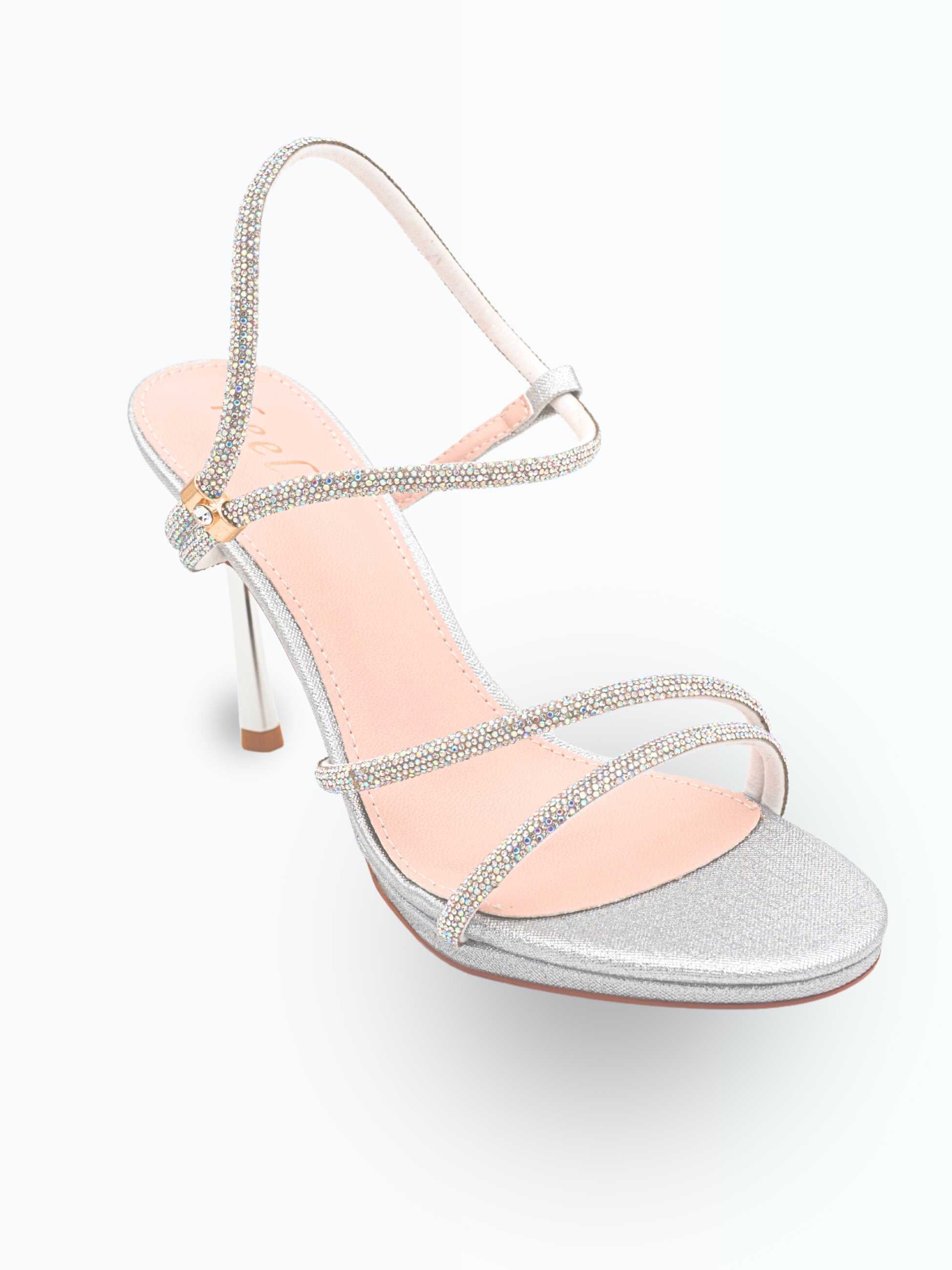 Zara Bling Strappy Pencil Heels